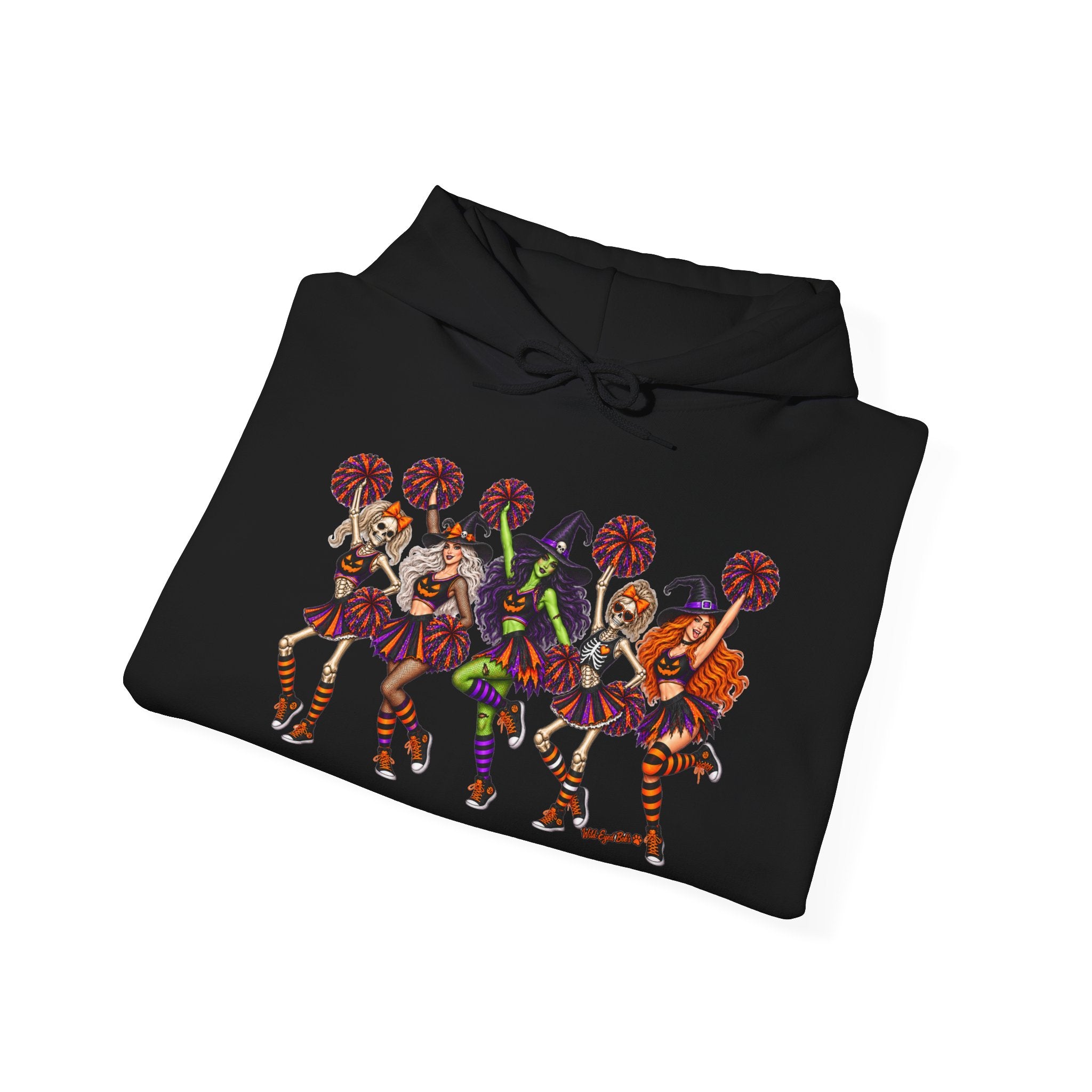 Chreerleader Squad Graphic Hoodie — Colorful Dancing Cheerleader Squad Design
