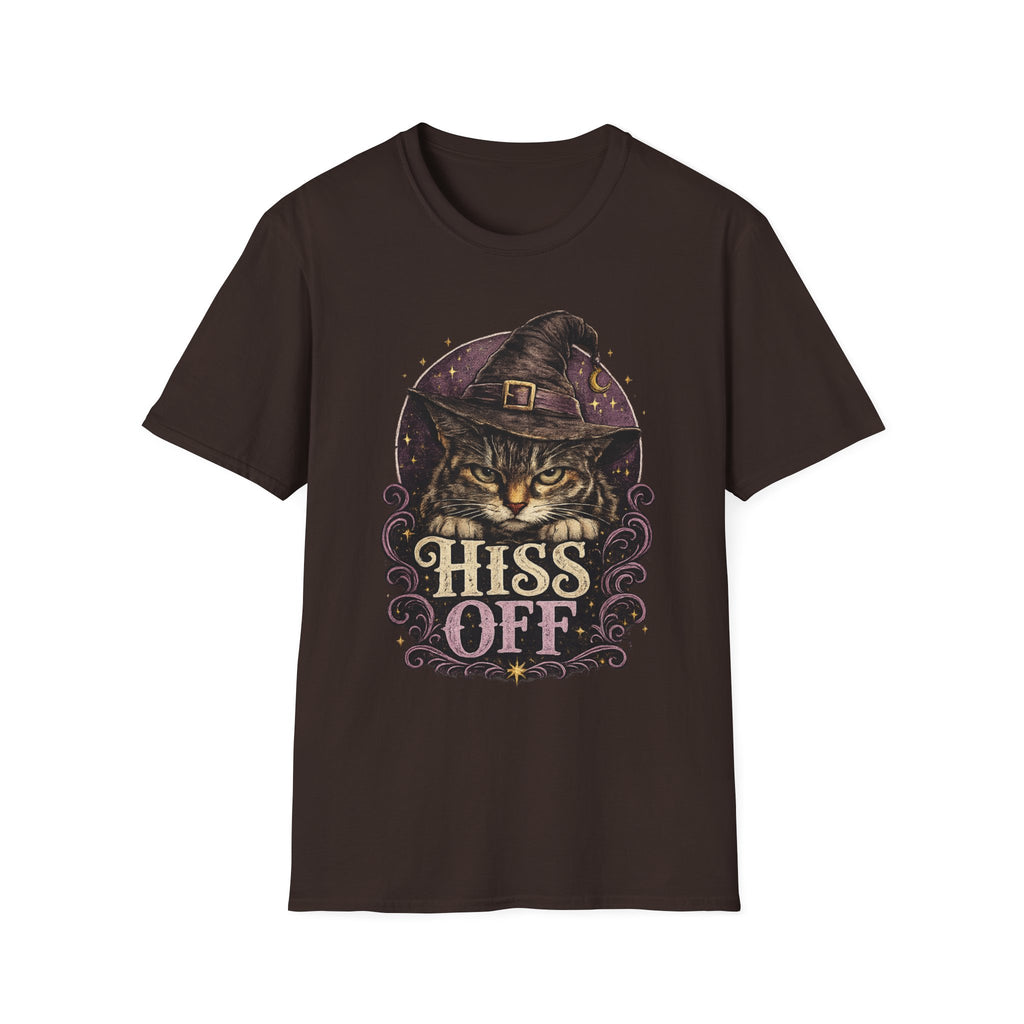 Hiss Off Witch Cat T-Shirt — Halloween Witchy Cat Tee
