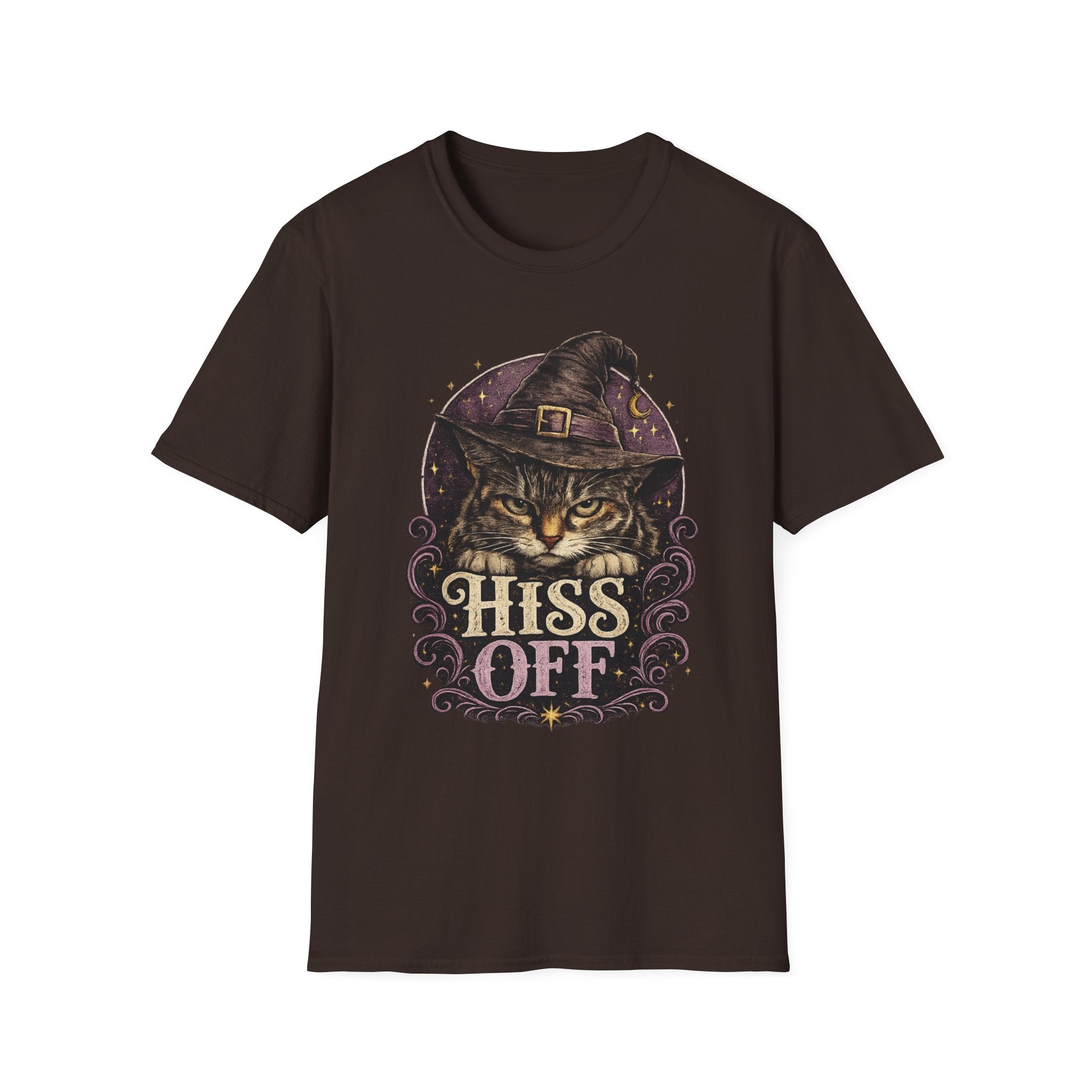 Hiss Off Witch Cat T-Shirt — Halloween Witchy Cat Tee