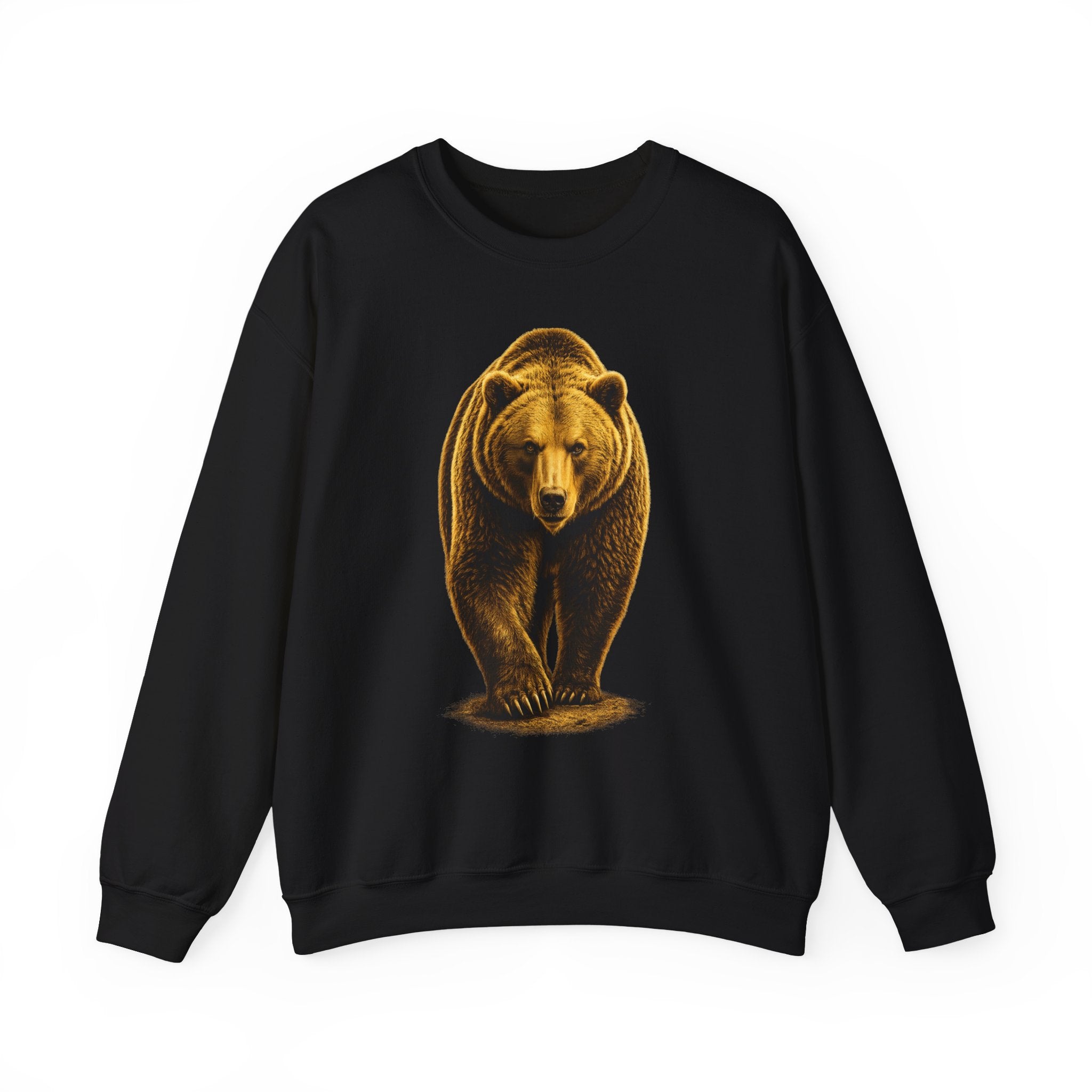 Grizzly Bear Crewneck Sweatshirt — Vintage Wildlife Graphic