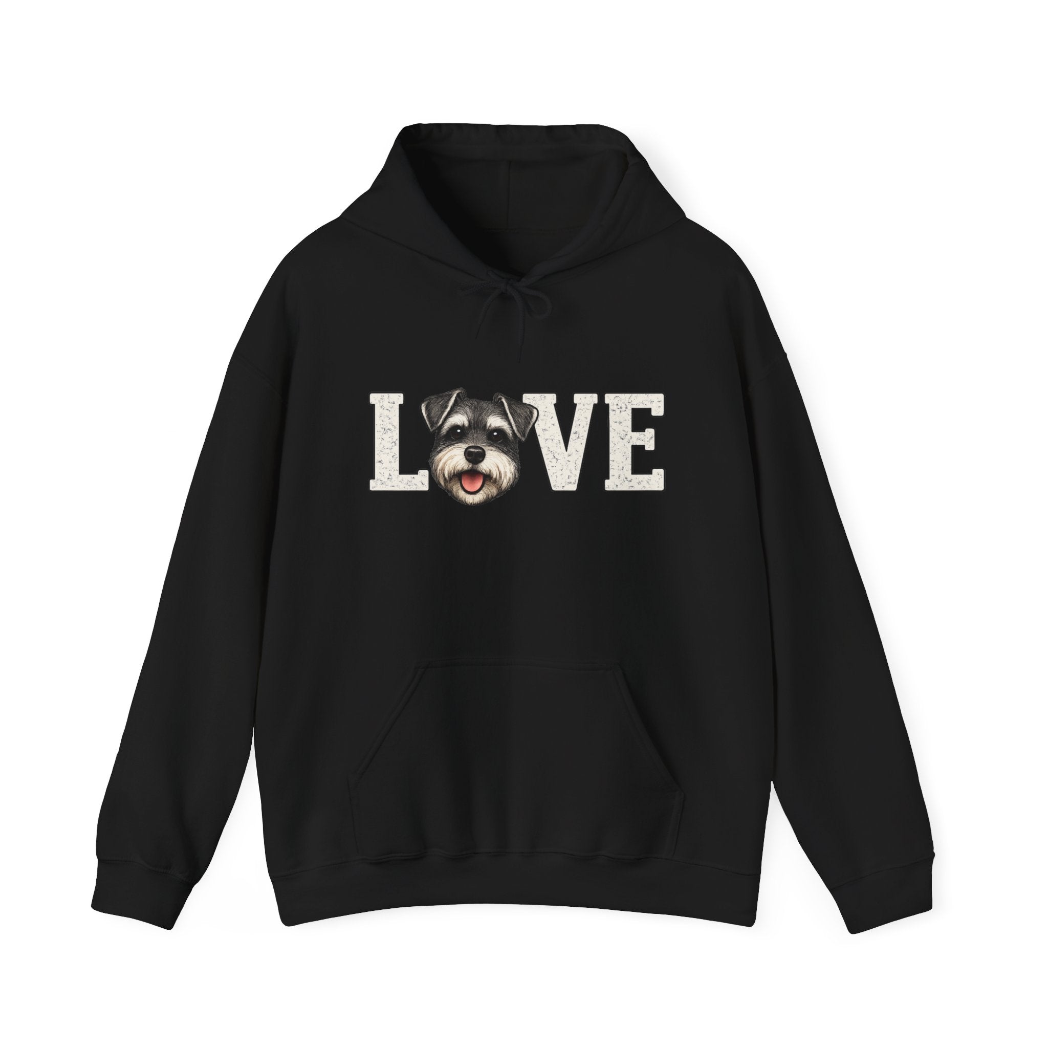 Love Schnauzer Hoodie — Cute Dog Face Pullover for Dog Lovers