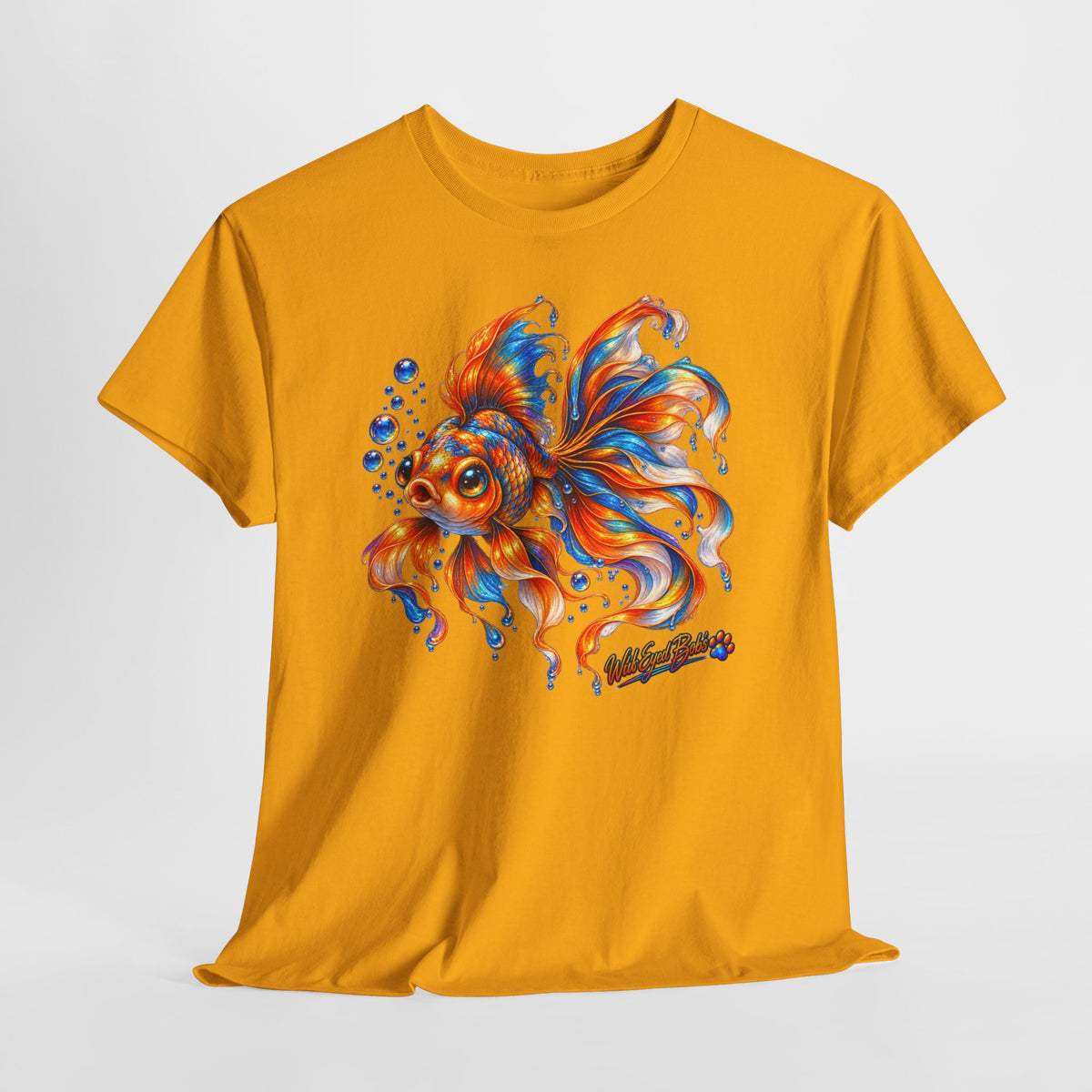 Goldfish Art T-Shirt — Colorful Fantail Goldfish Illustration Tee