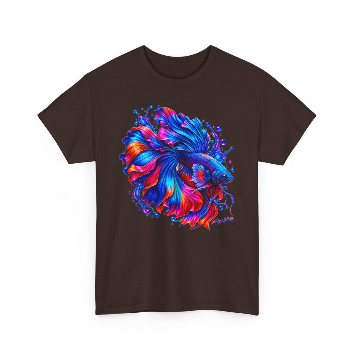 Betta Fish Art Tee — Vibrant Colorful Aquarium Fish Graphic T-Shirt