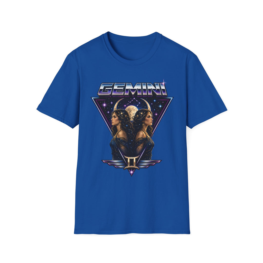 Gemini Zodiac T-Shirt — Retro Twin Constellation Graphic