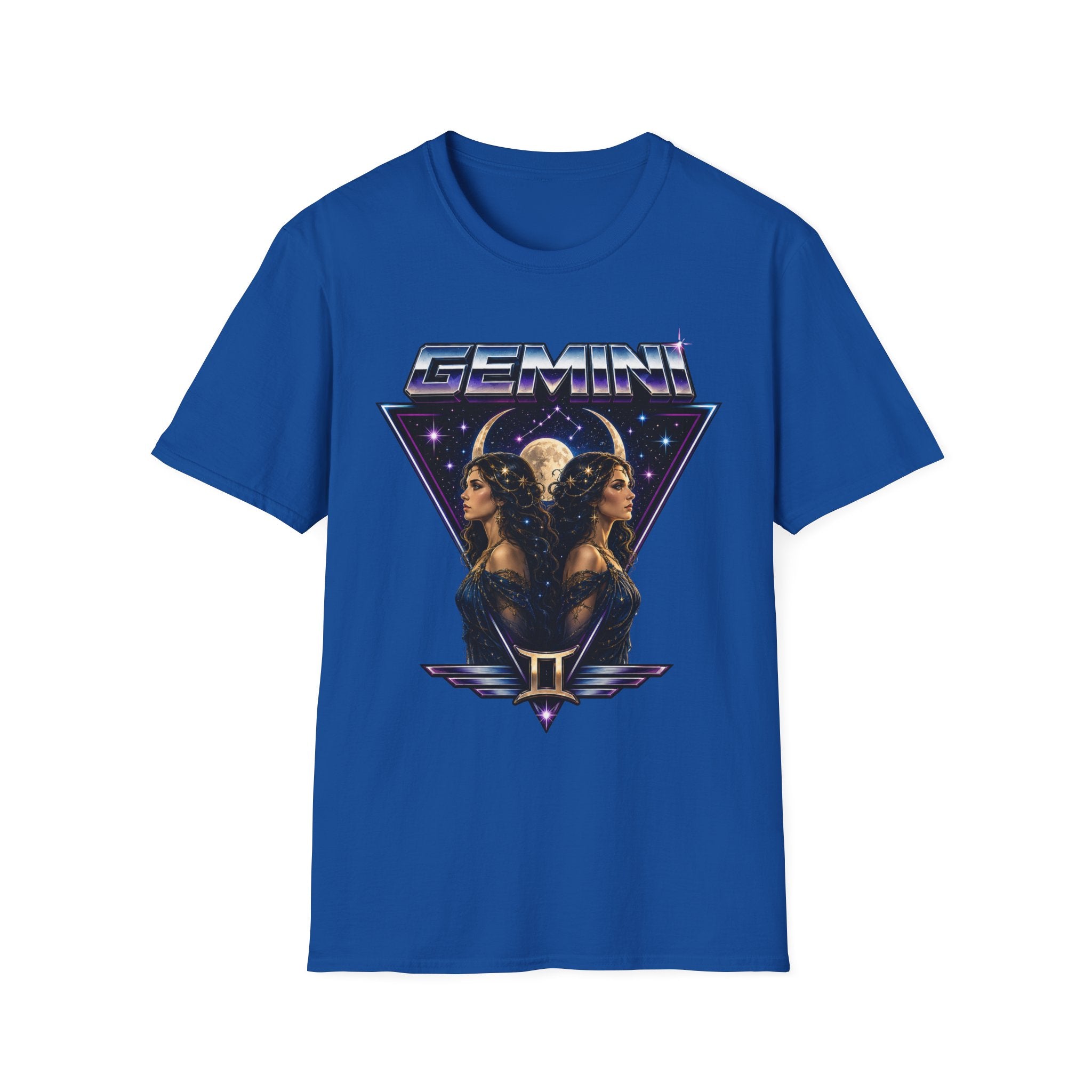 Gemini Zodiac T-Shirt — Retro Twin Constellation Graphic