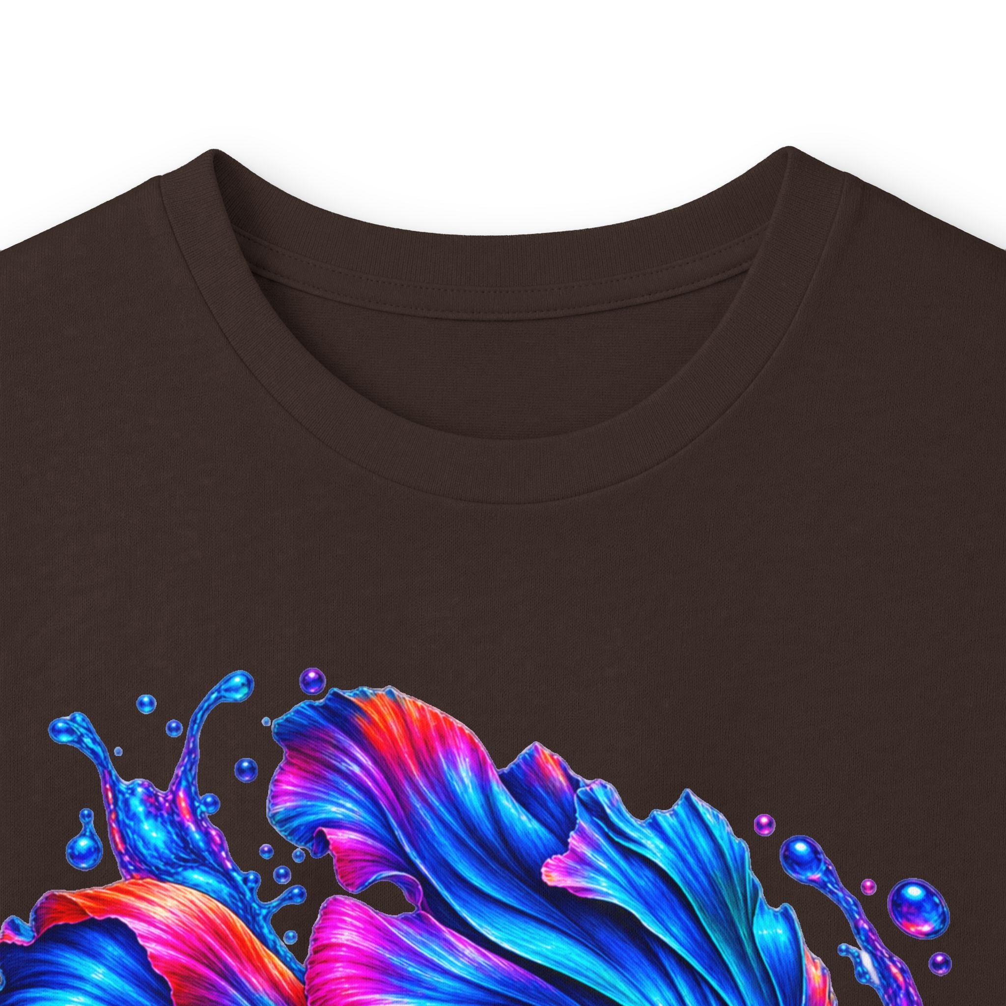 Colorful Betta Fish Long Sleeve Tee — Vibrant Aquatic Graphic Shirt