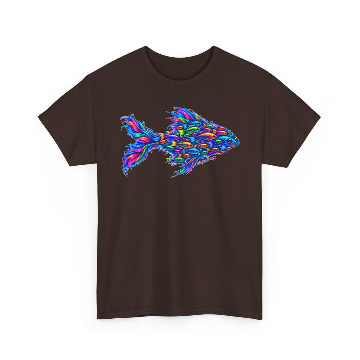 Colorful Fish Graphic Tee — Vibrant Ocean Art T-Shirt