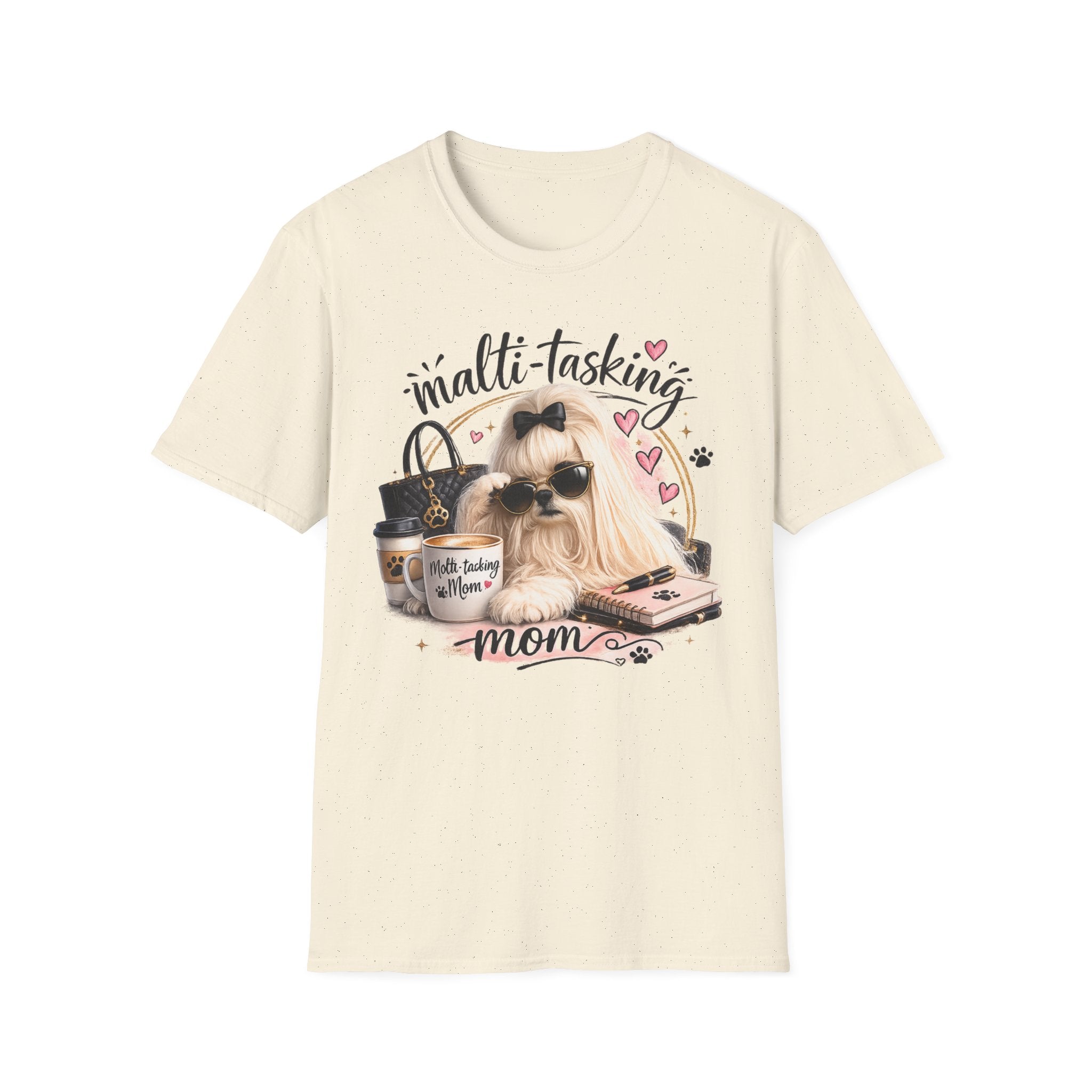 Multi-Tasking Mom T-Shirt — Cute Sunglasses Shih Tzu Graphic