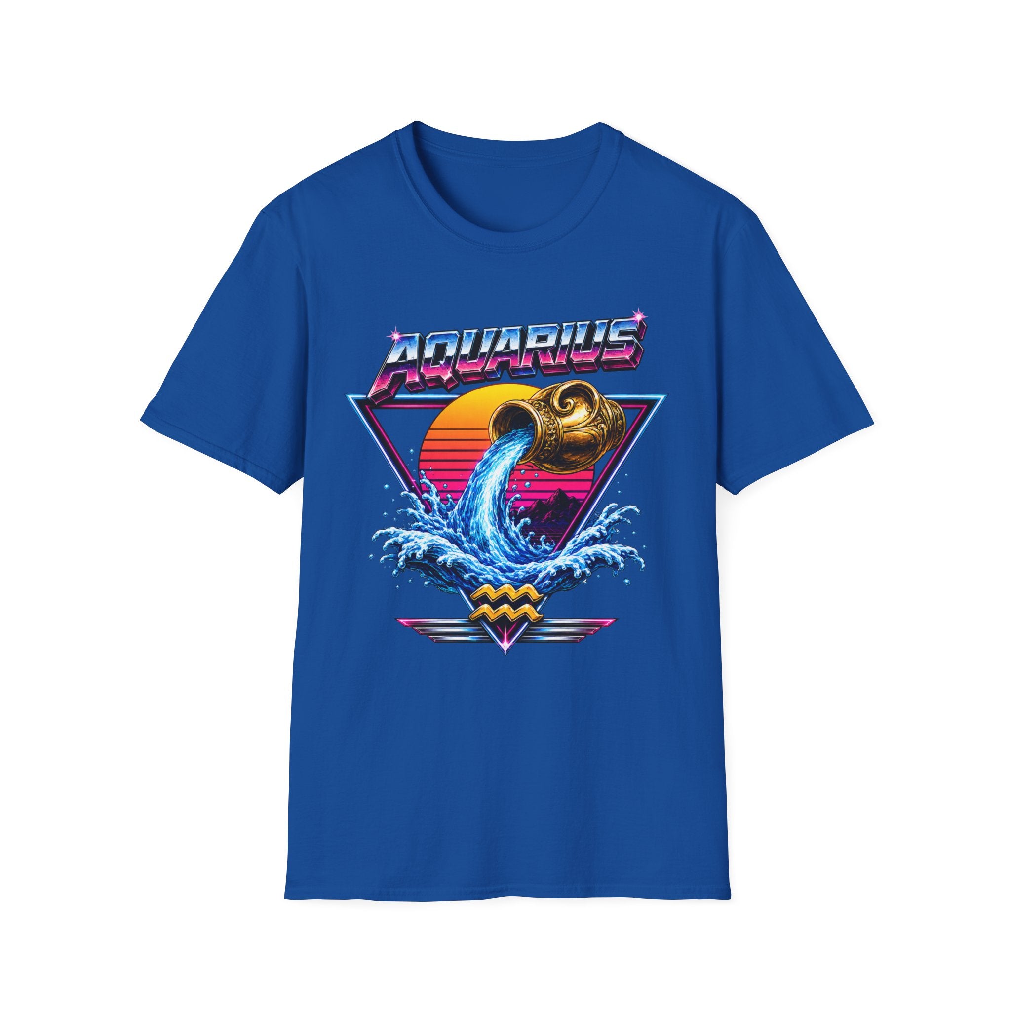 Aquarius Zodiac T‑Shirt — Retro Water Bearer Horoscope Tee