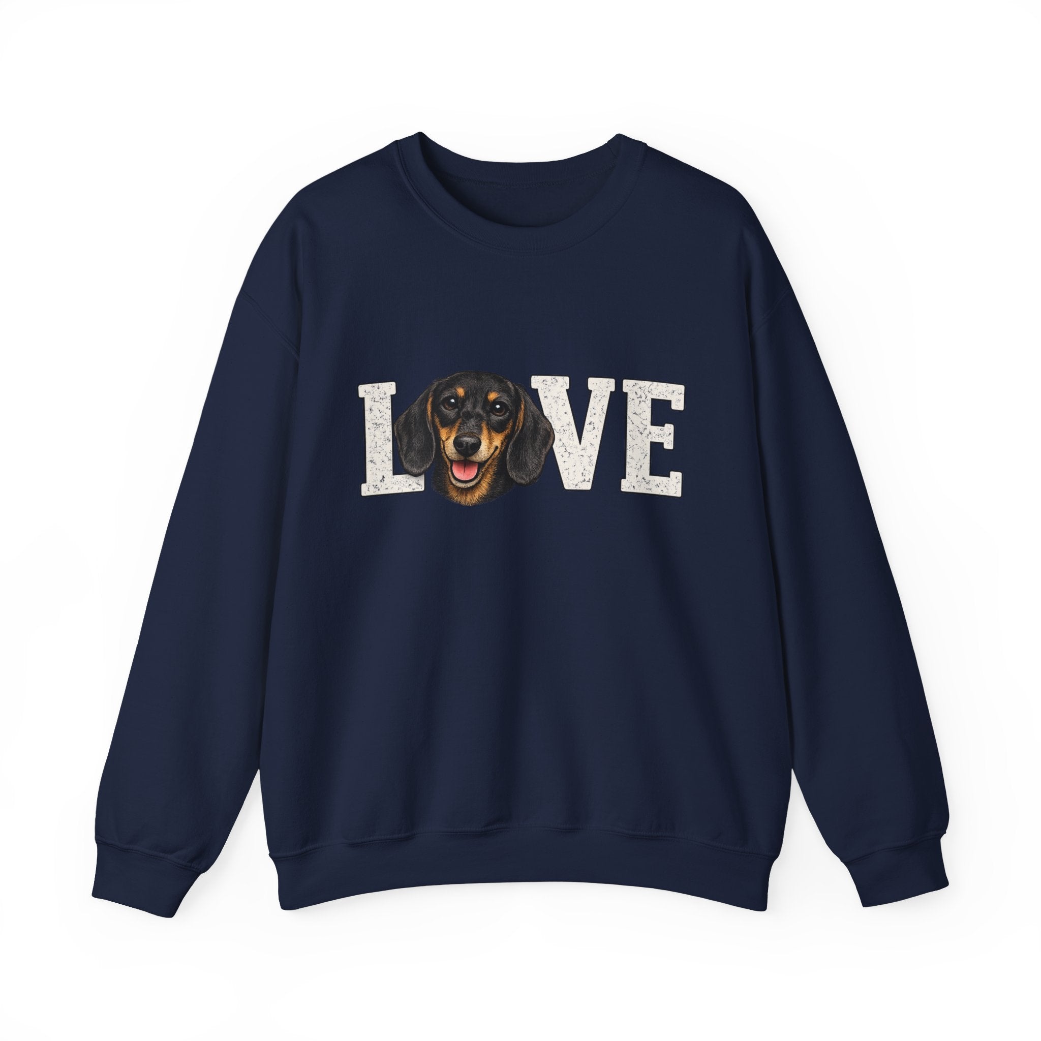 Dachshund Love Crewneck Sweatshirt — Cute Dog Lover Pullover