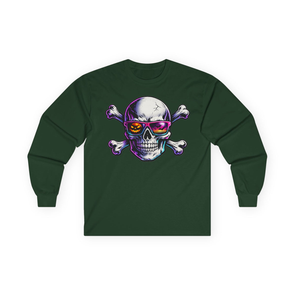 Skull & Crossbones Retro Sunglasses Long Sleeve Tee