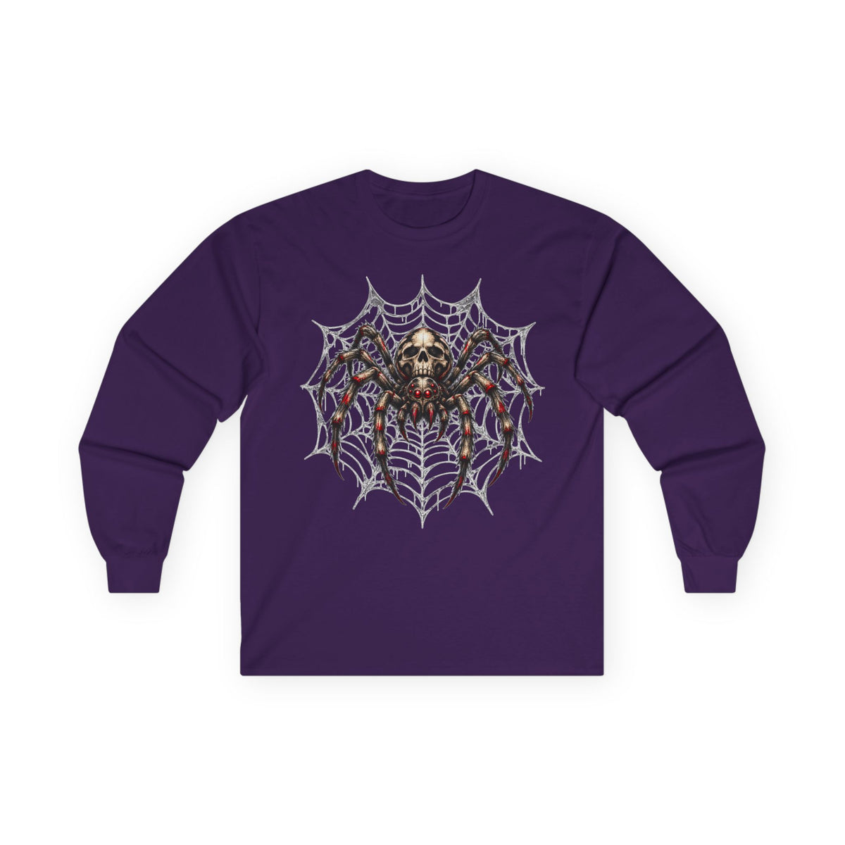 Spider Skull Web Long Sleeve Tee