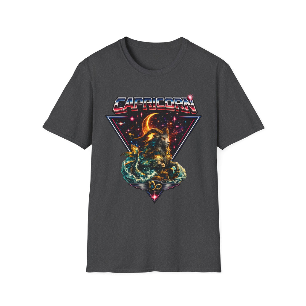 Capricorn Zodiac T-Shirt — Retro Cosmic Sea Goat Astrological Tee