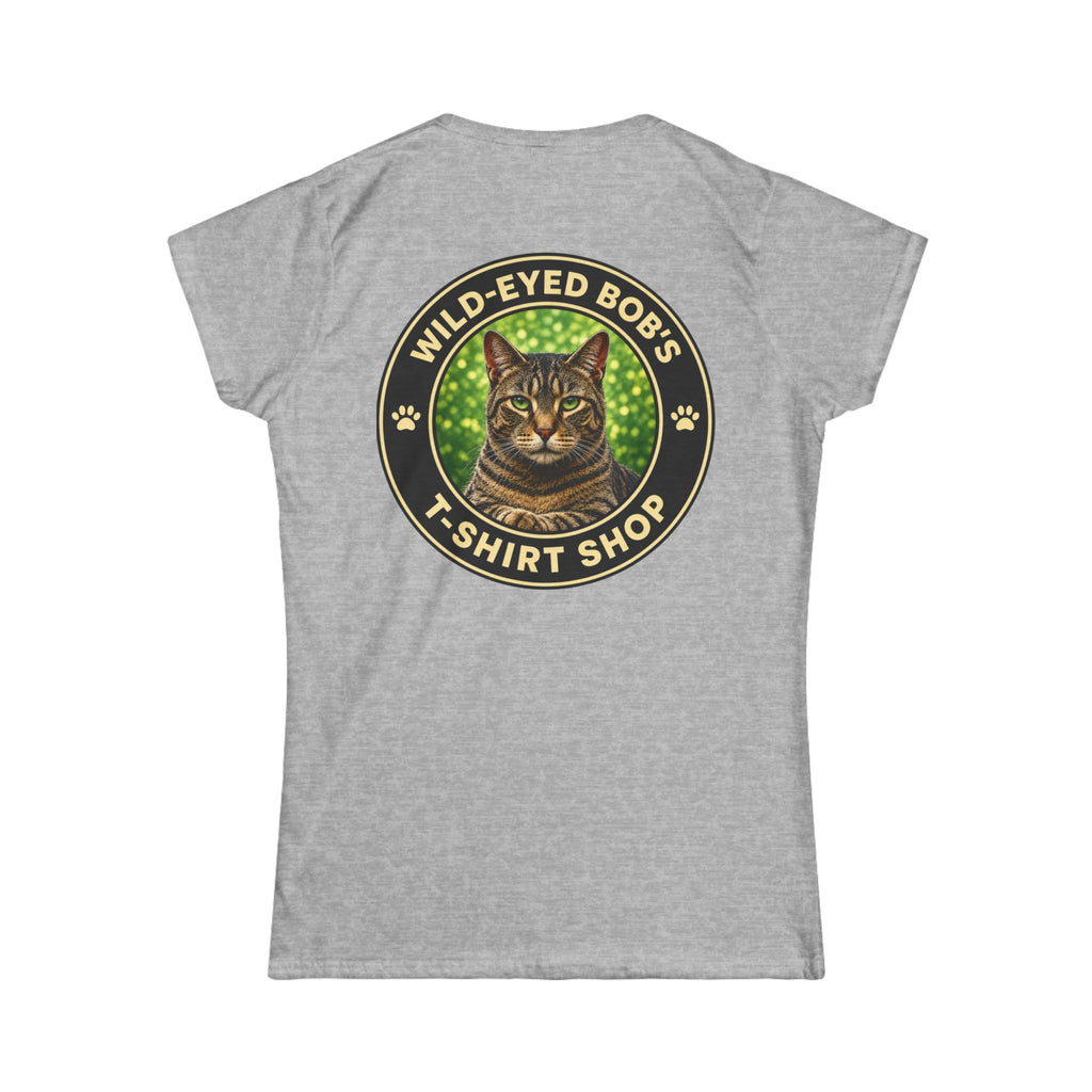 "Wild-Eyed Bob's T-Shirt Shop" Cat Logo Tee