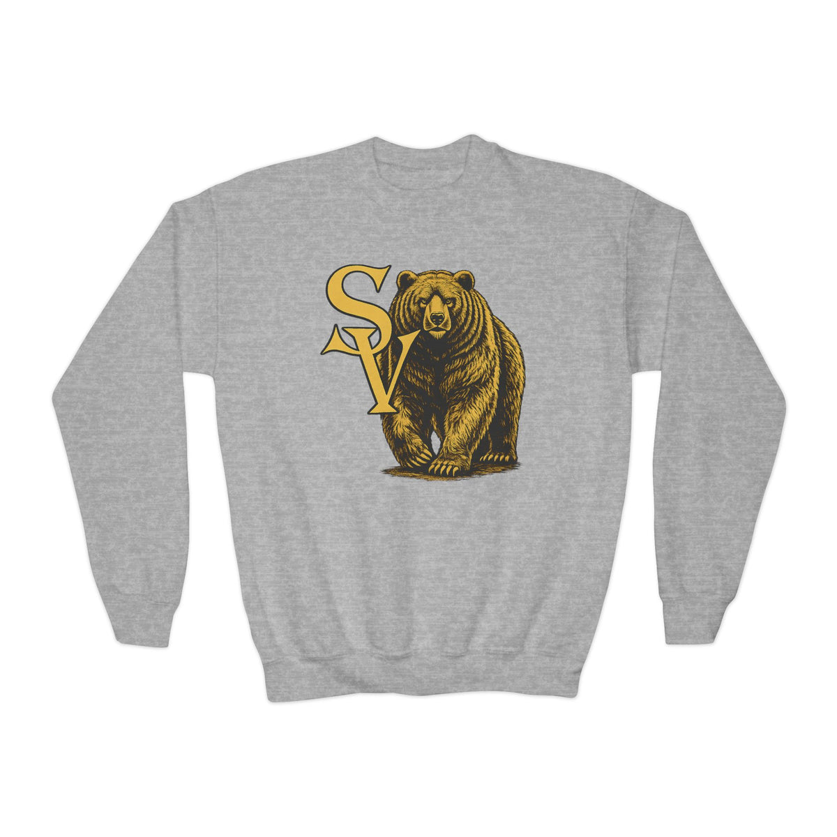 Diane J. design  Crewneck Sweatshirt — Vintage Bear Graphic with SV Lettering