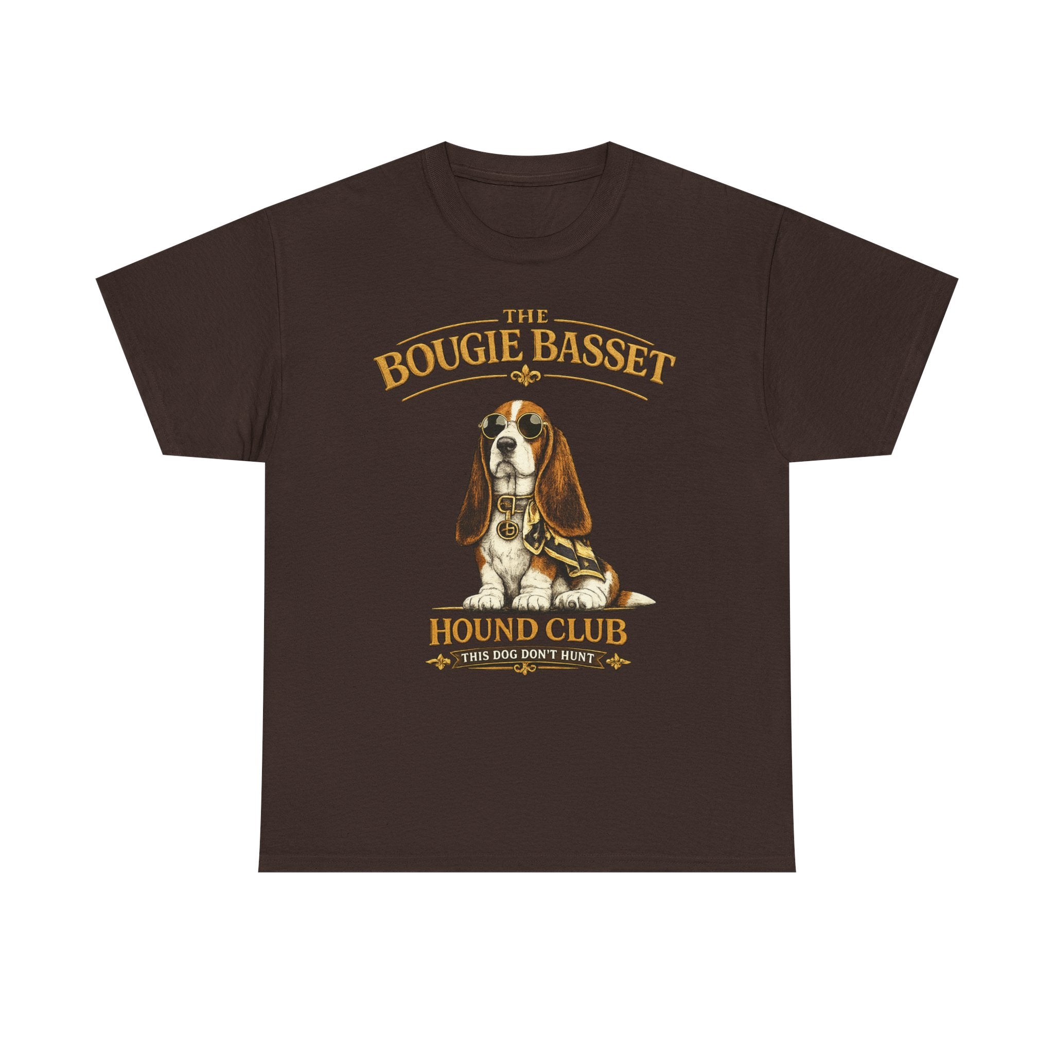 Basset Hound Club T-Shirt – Cute Vintage Basset Hound Graphic Tee " The Bougie Bassett hound Club"