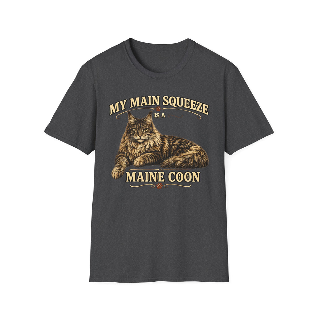 Maine Coon Cat T-Shirt — "My Main Squeeze" Graphic Tee