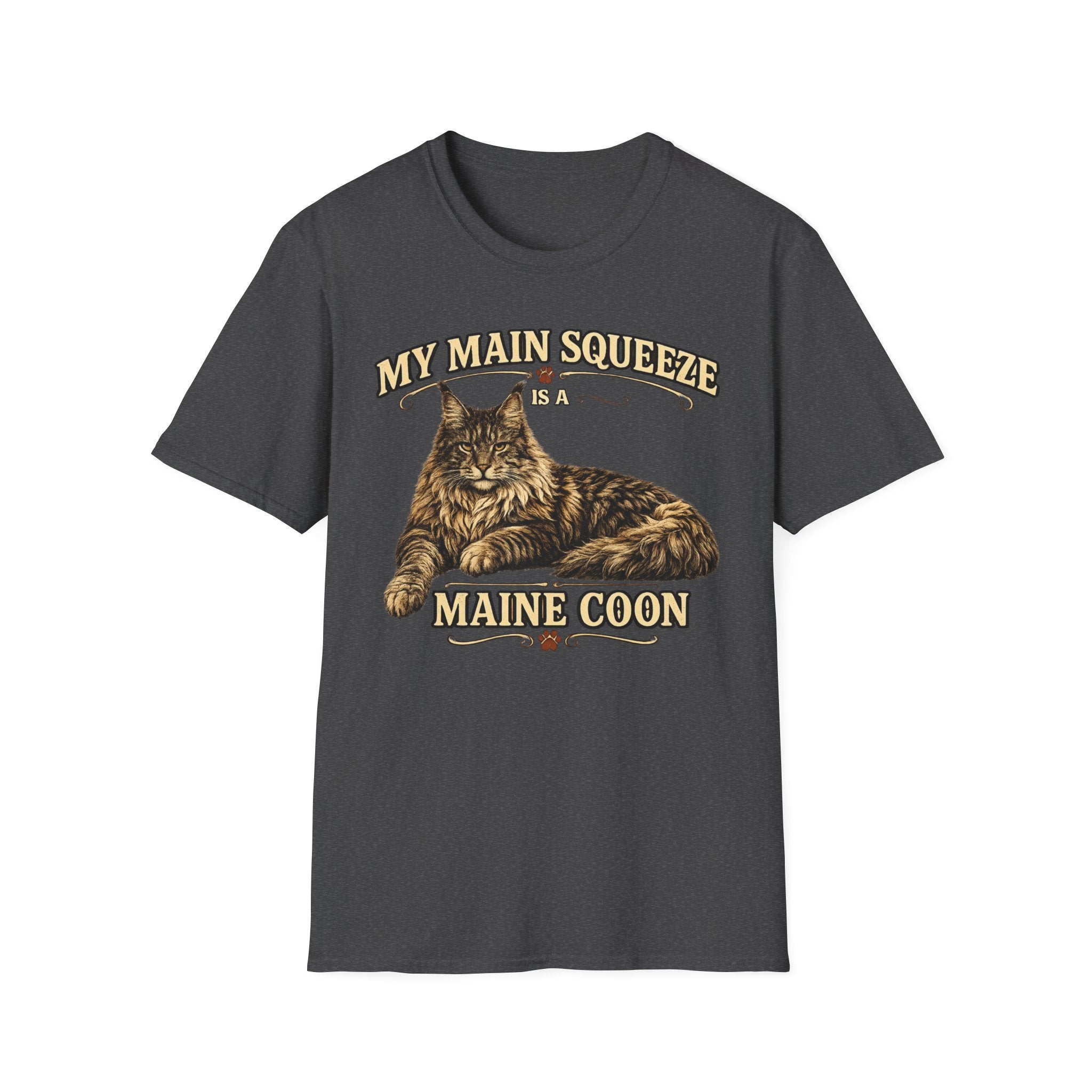 Maine Coon Cat T-Shirt — "My Main Squeeze" Graphic Tee