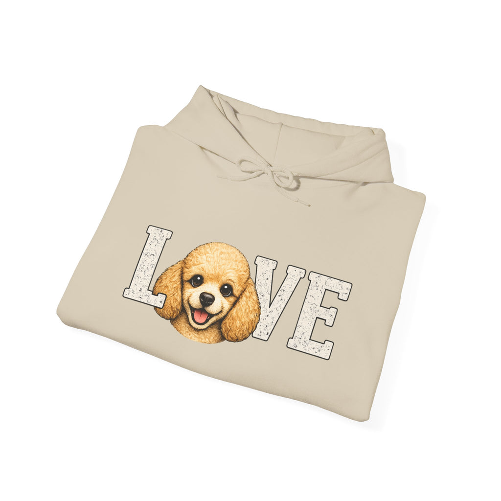Poodle Love Hoodie – Cute Poodle Face "LOVE" Sweatshirt