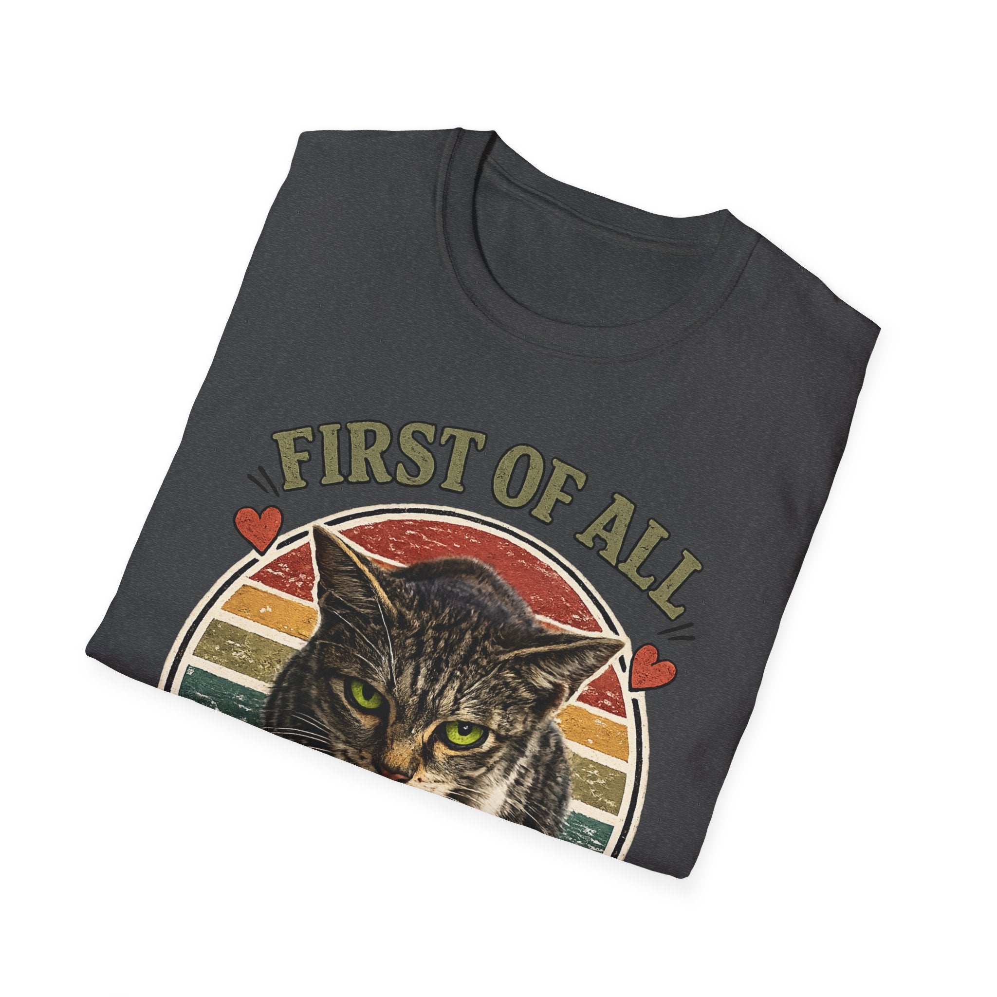 Cat T‑Shirt — “First of All I’m a Delight” Vintage Cat Graphic Tee