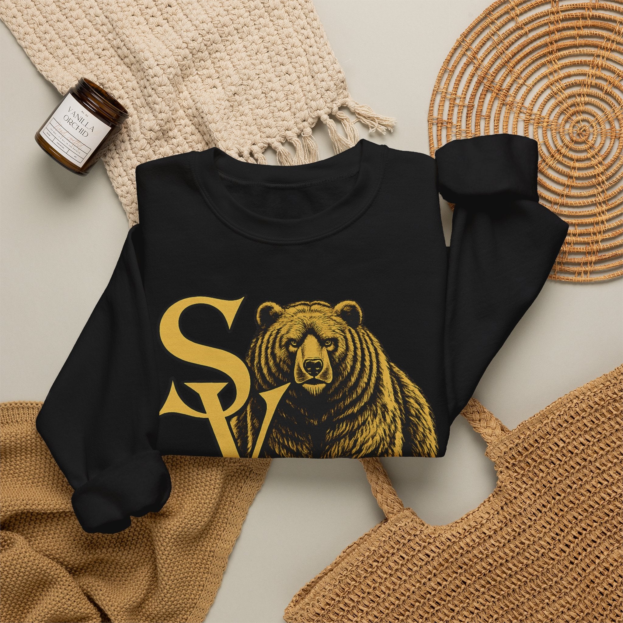 Bear Logo Crewneck Sweatshirt — SV Graphic Pullover