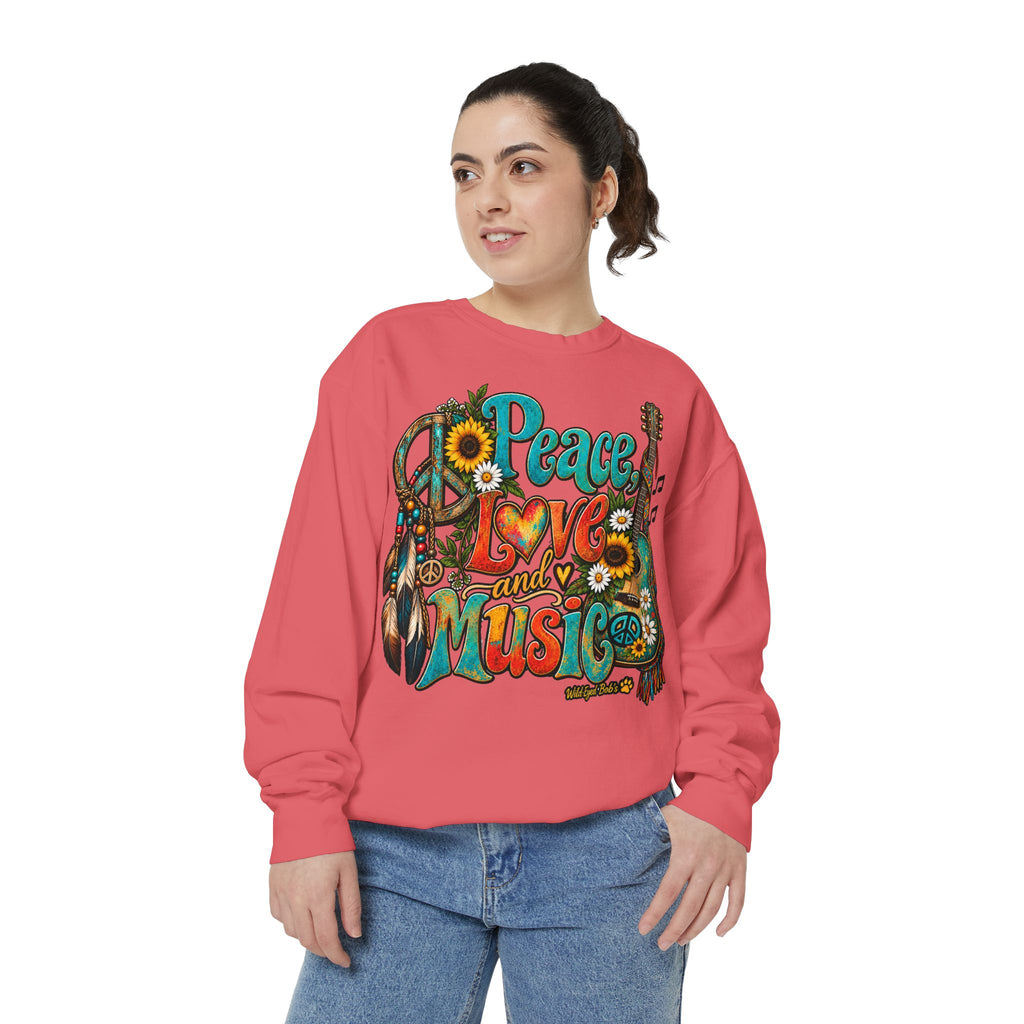 Peace Love and Music -Boho Sweatshirt