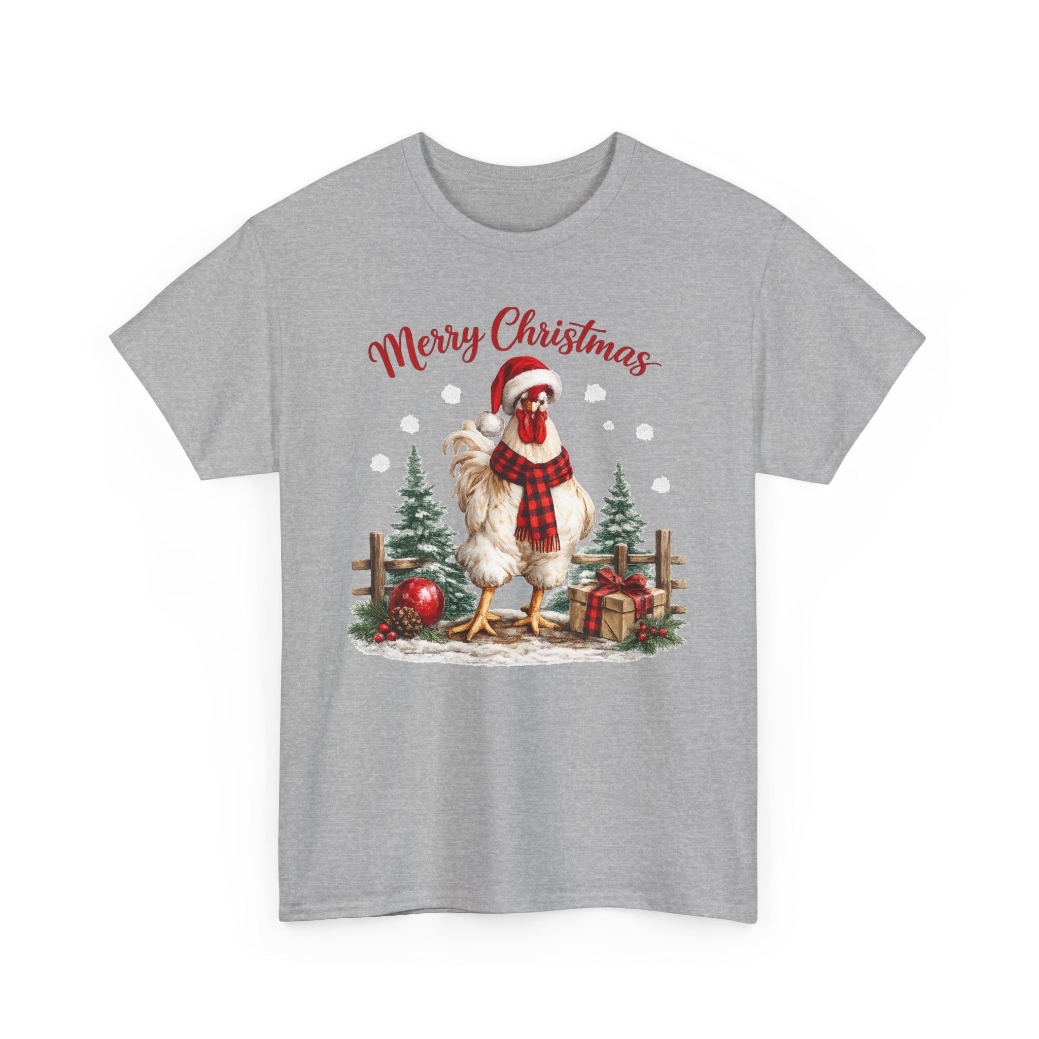 Christmas Rooster T‑Shirt – 'Merry Christmas' Festive Rooster Holiday Tee