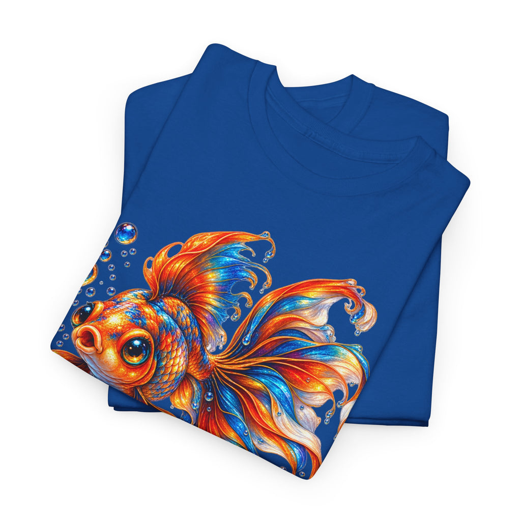 Goldfish Art T-Shirt — Colorful Fantail Goldfish Illustration Tee
