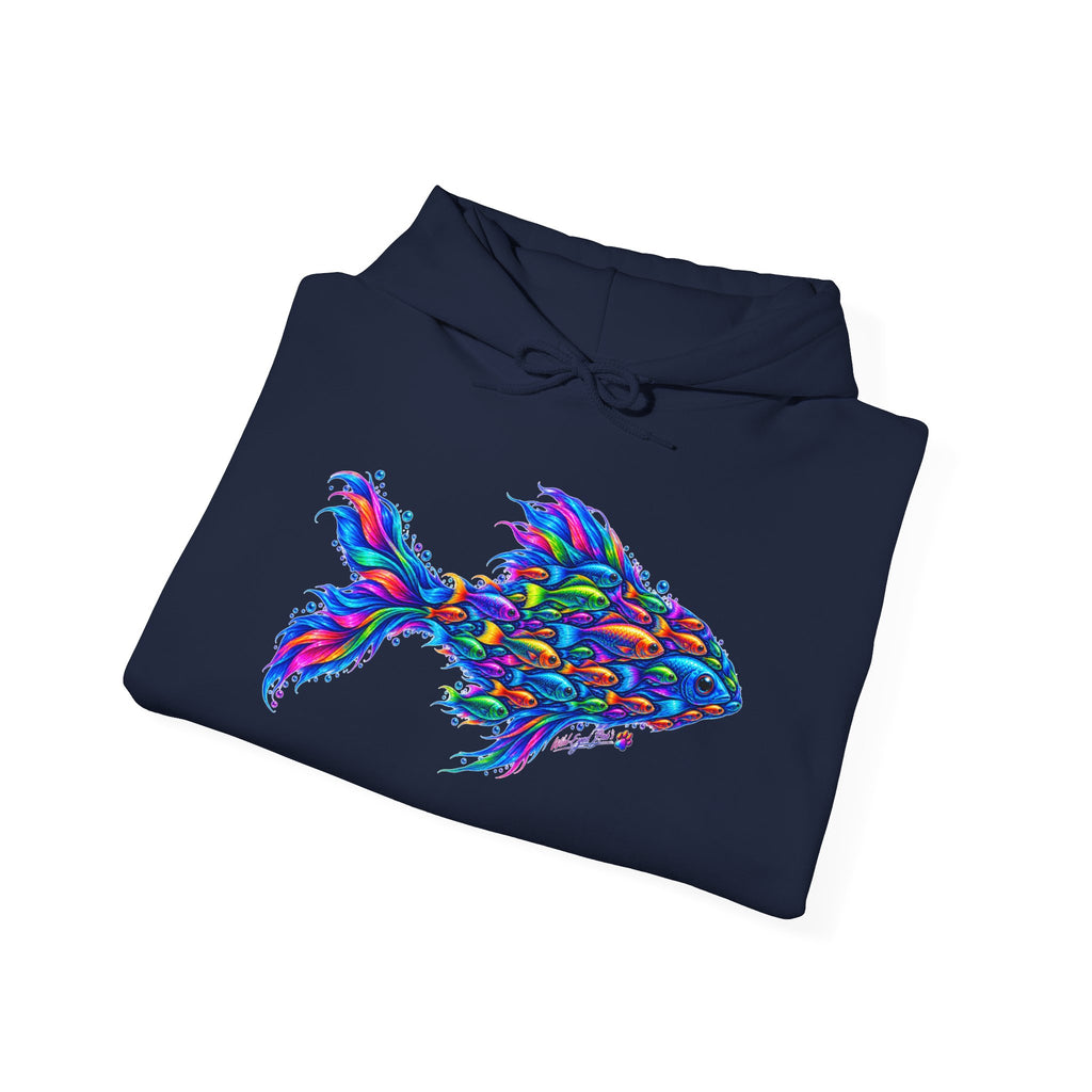 Fish Hoodie — Colorful Abstract Fish Graphic Pullover