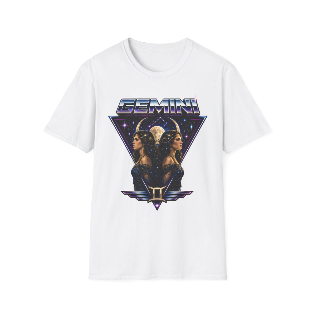 Gemini Zodiac T-Shirt — Retro Twin Constellation Graphic