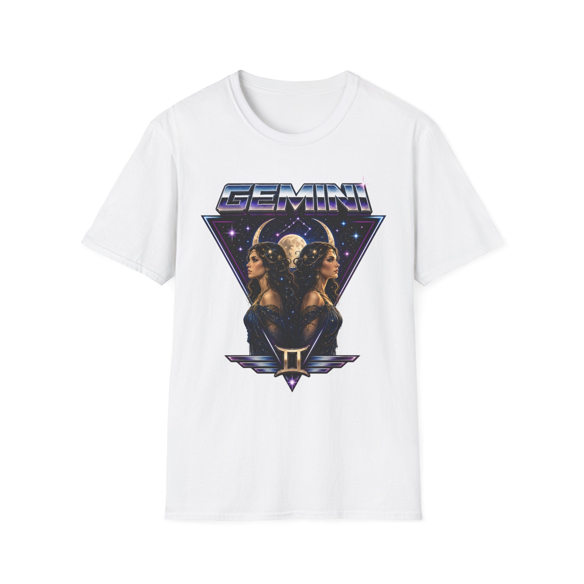 Gemini Zodiac T-Shirt — Retro Twin Constellation Graphic
