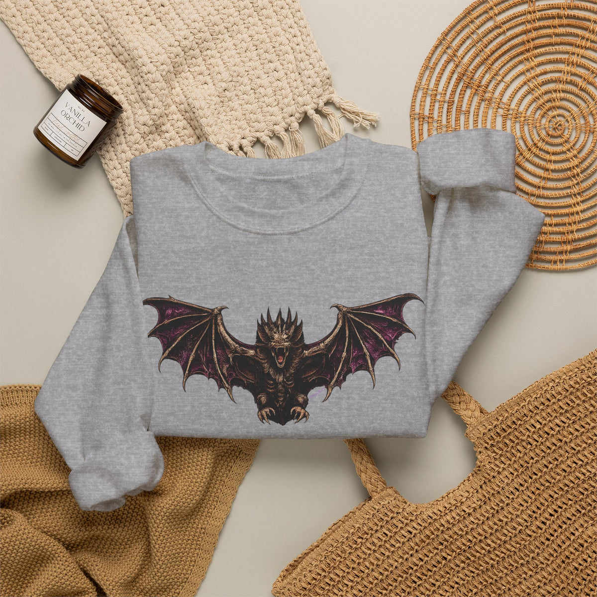 Gothic Bat Demon Crewneck Sweatshirt