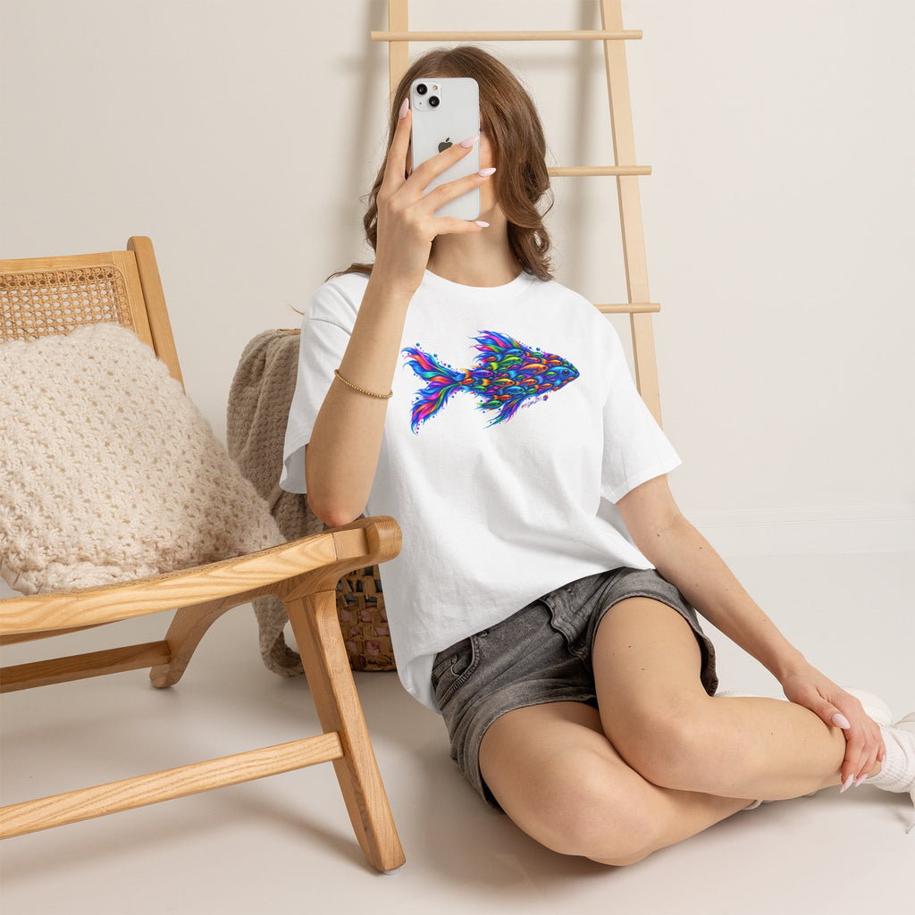 Colorful Fish Graphic Tee — Vibrant Ocean Art T-Shirt