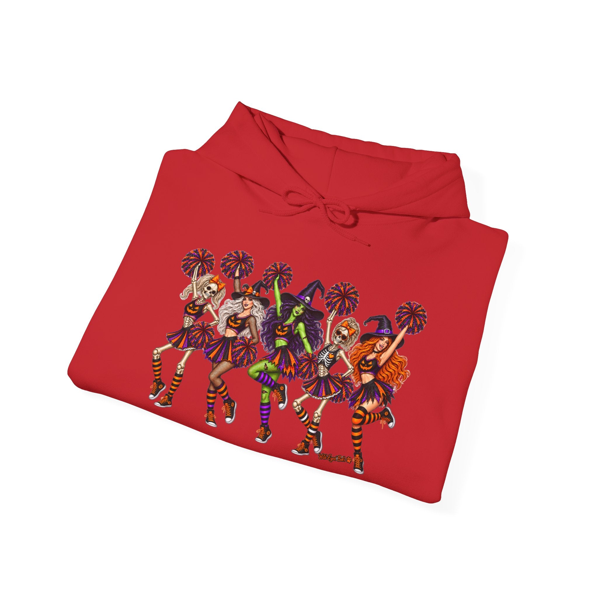 Chreerleader Squad Graphic Hoodie — Colorful Dancing Cheerleader Squad Design