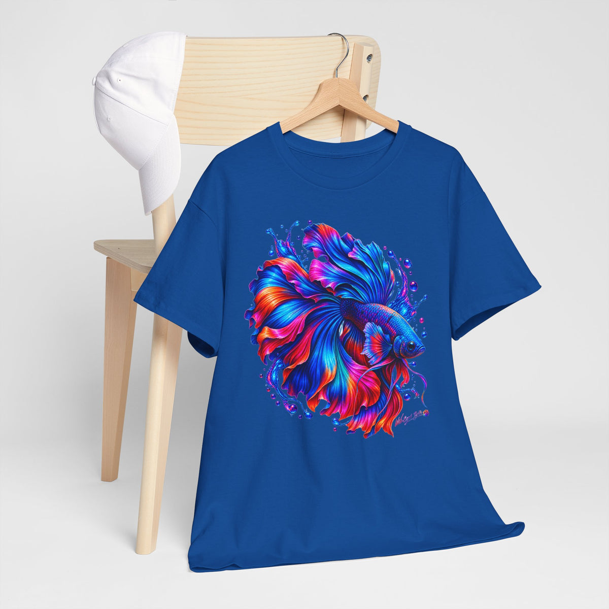 Betta Fish Art Tee — Vibrant Colorful Aquarium Fish Graphic T-Shirt
