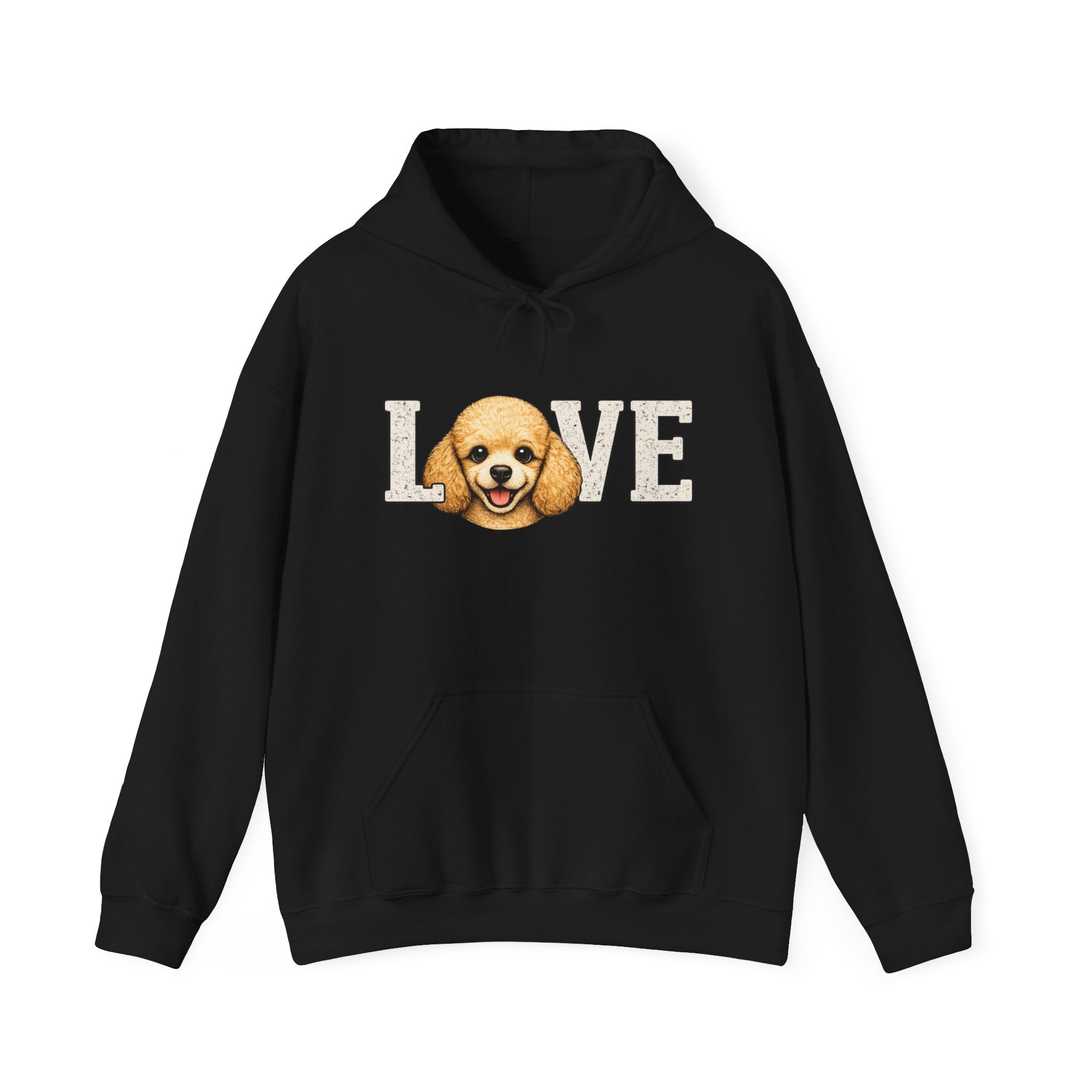 Poodle Love Hoodie – Cute Poodle Face "LOVE" Sweatshirt
