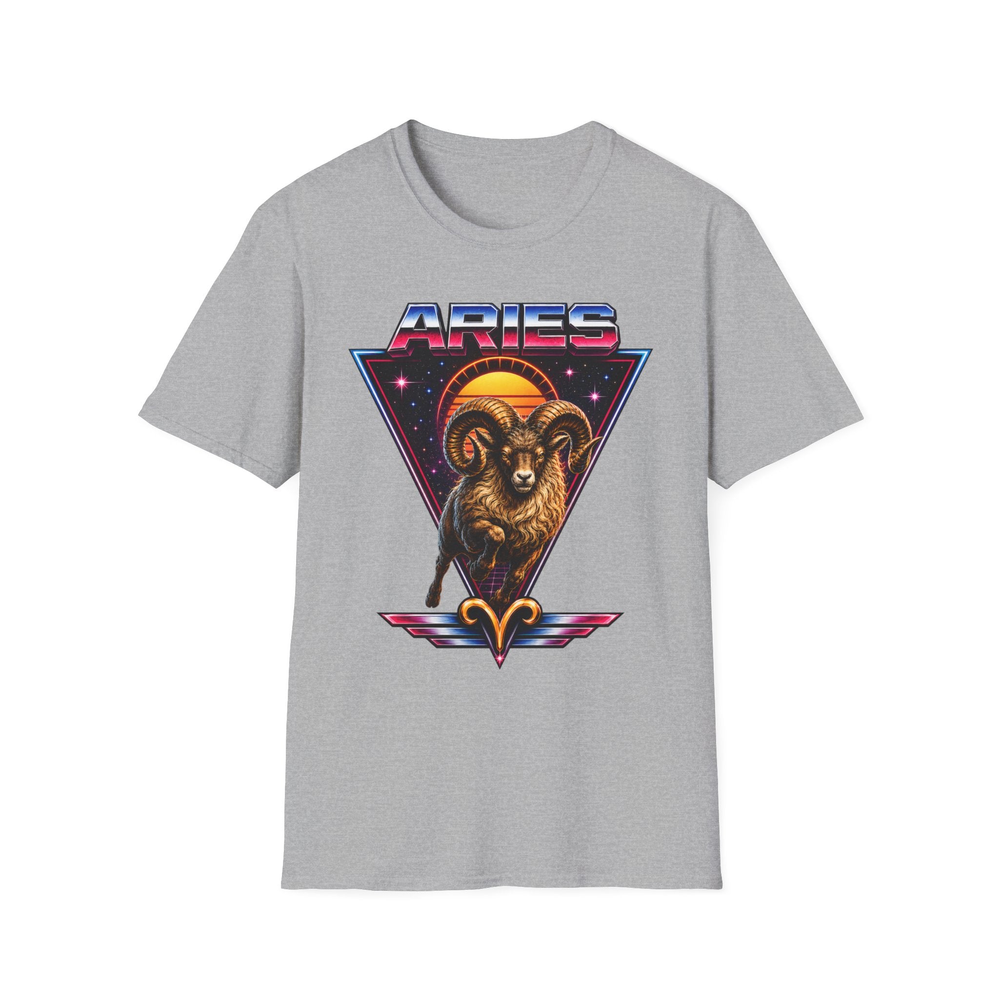 Aries 80s style Zodiac T-Shirt — Retro Ram Graphic Tee