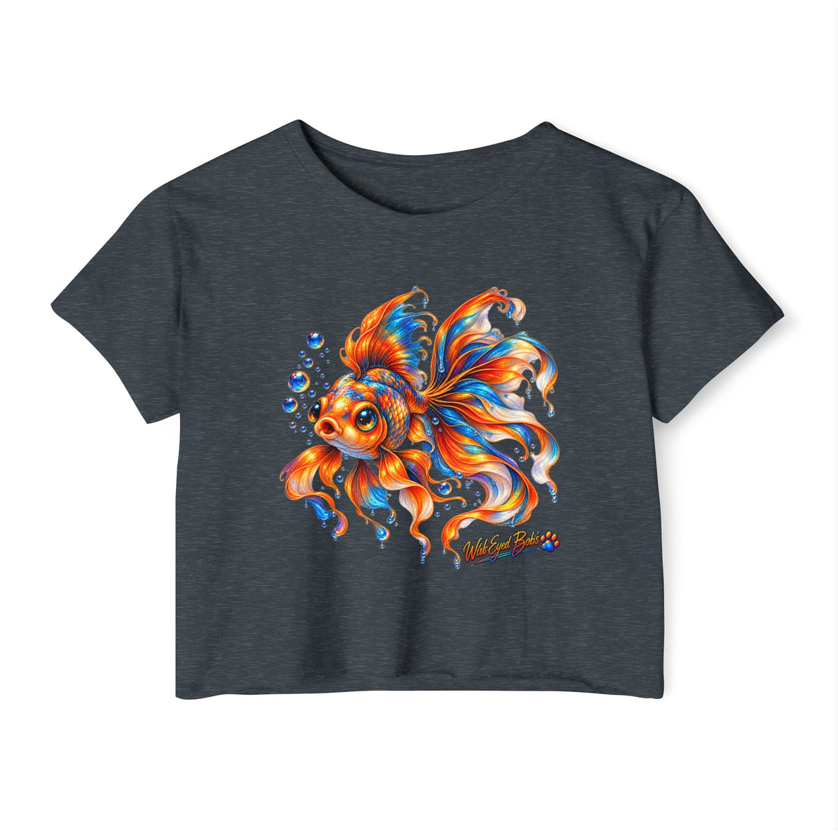 Goldfish Festival Crop Top – Colorful Aquatic Art Women's Crop Tee
