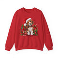 Christmas Beagle Sweatshirt – Cute Puppy in Santa Hat Holiday Crewneck