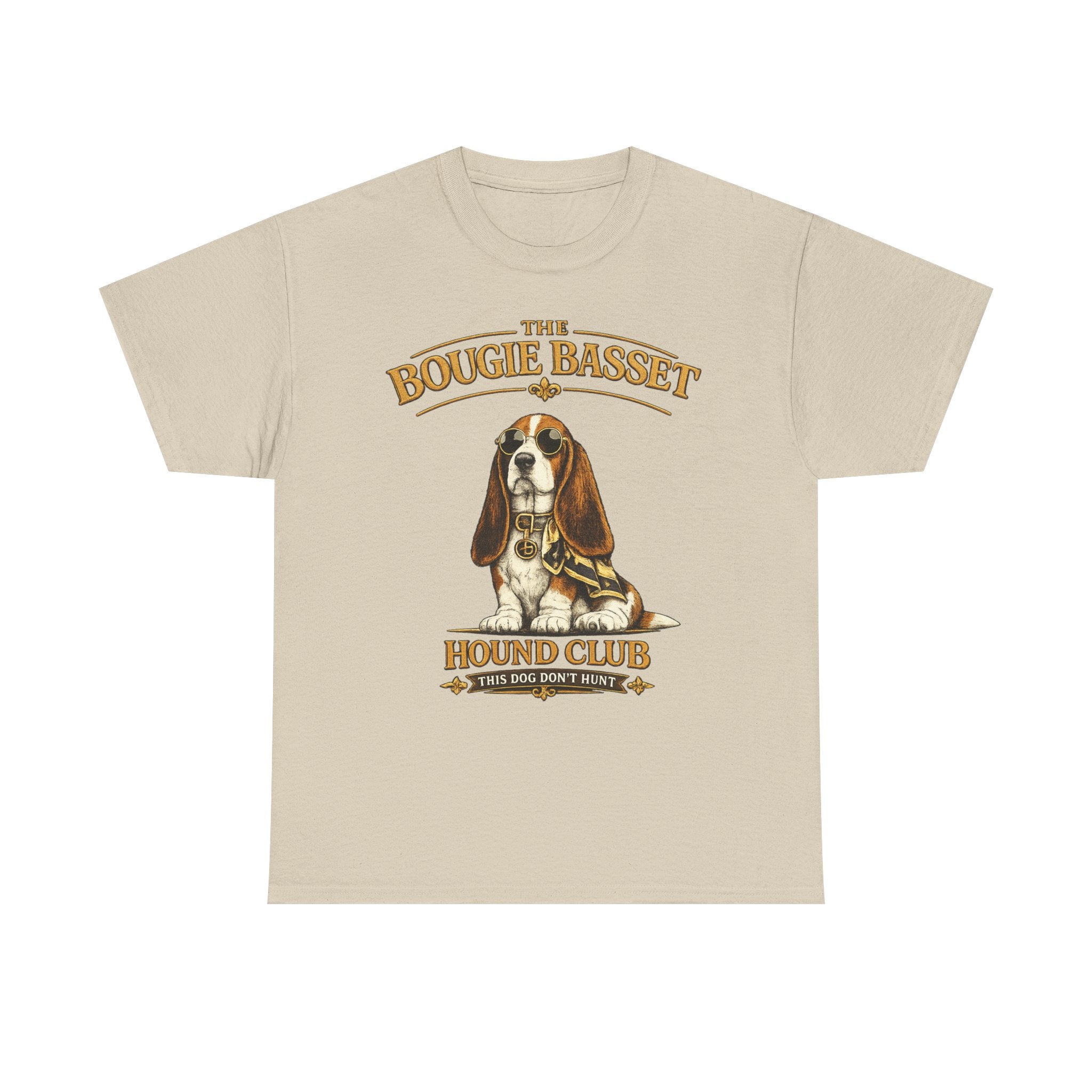 Basset Hound Club T-Shirt – Cute Vintage Basset Hound Graphic Tee " The Bougie Bassett hound Club"