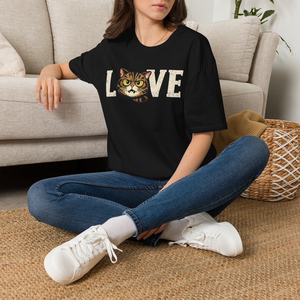 Cat Love T-Shirt — Vintage Kitten Graphic Tee for Cat Lovers