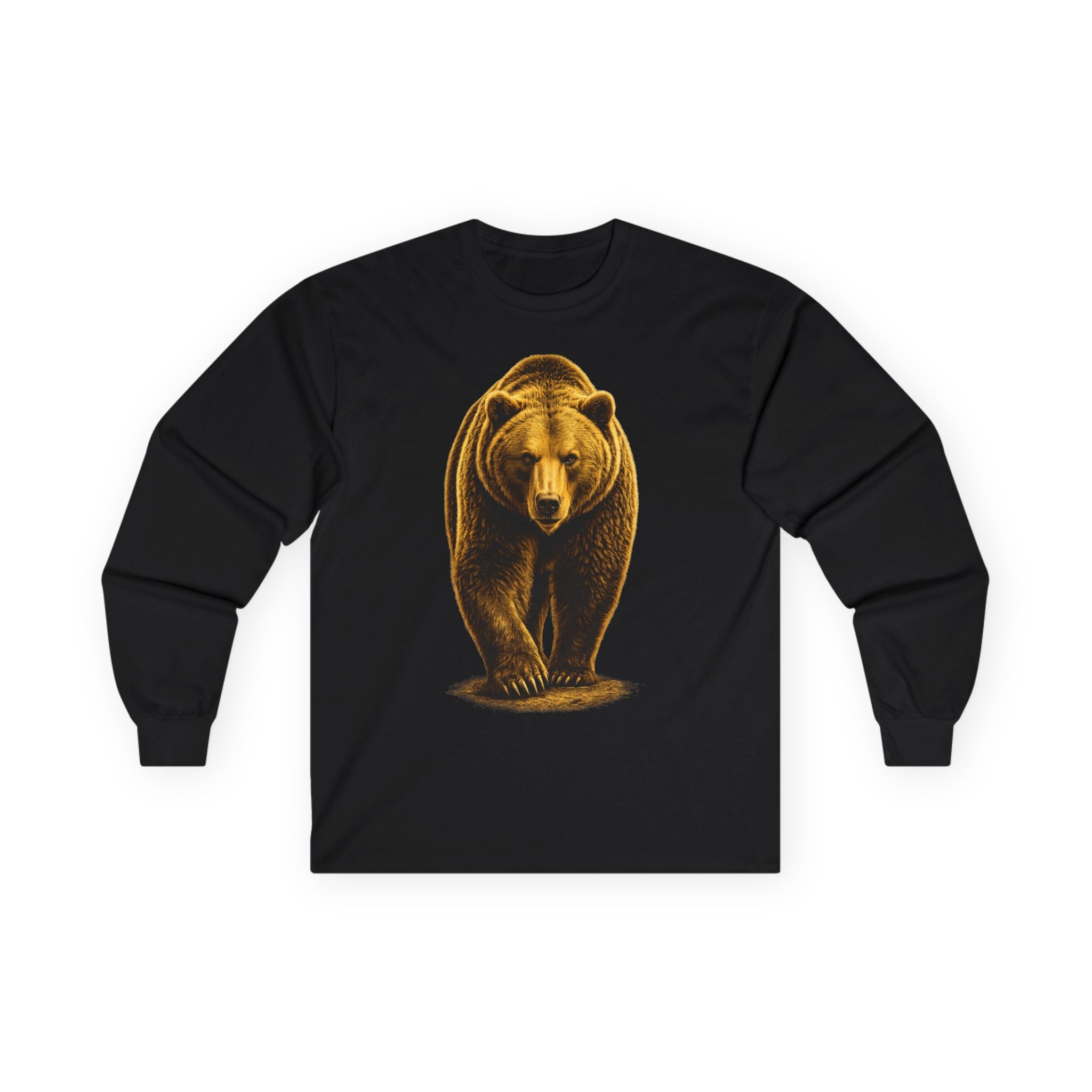 Grizzly Bear Front Graphic Long Sleeve Tee