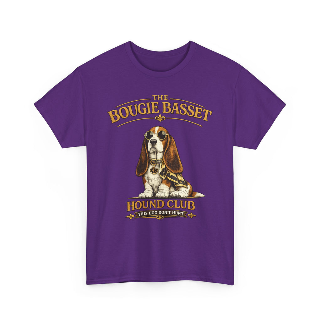Basset Hound Club T-Shirt – Cute Vintage Basset Hound Graphic Tee " The Bougie Bassett hound Club"