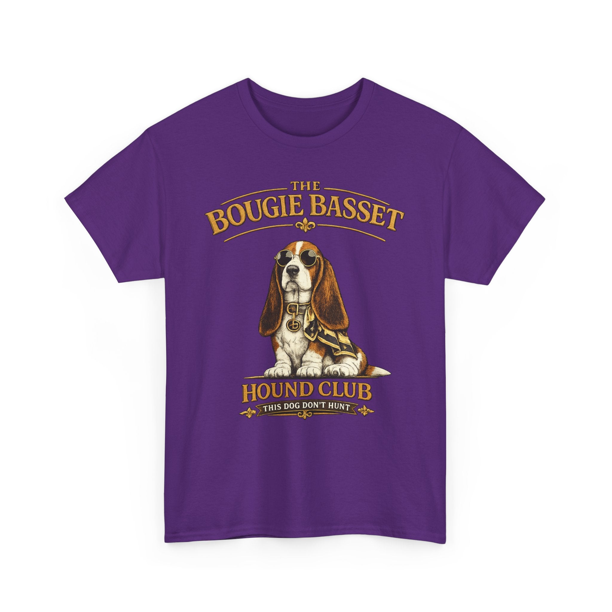 Basset Hound Club T-Shirt – Cute Vintage Basset Hound Graphic Tee " The Bougie Bassett hound Club"