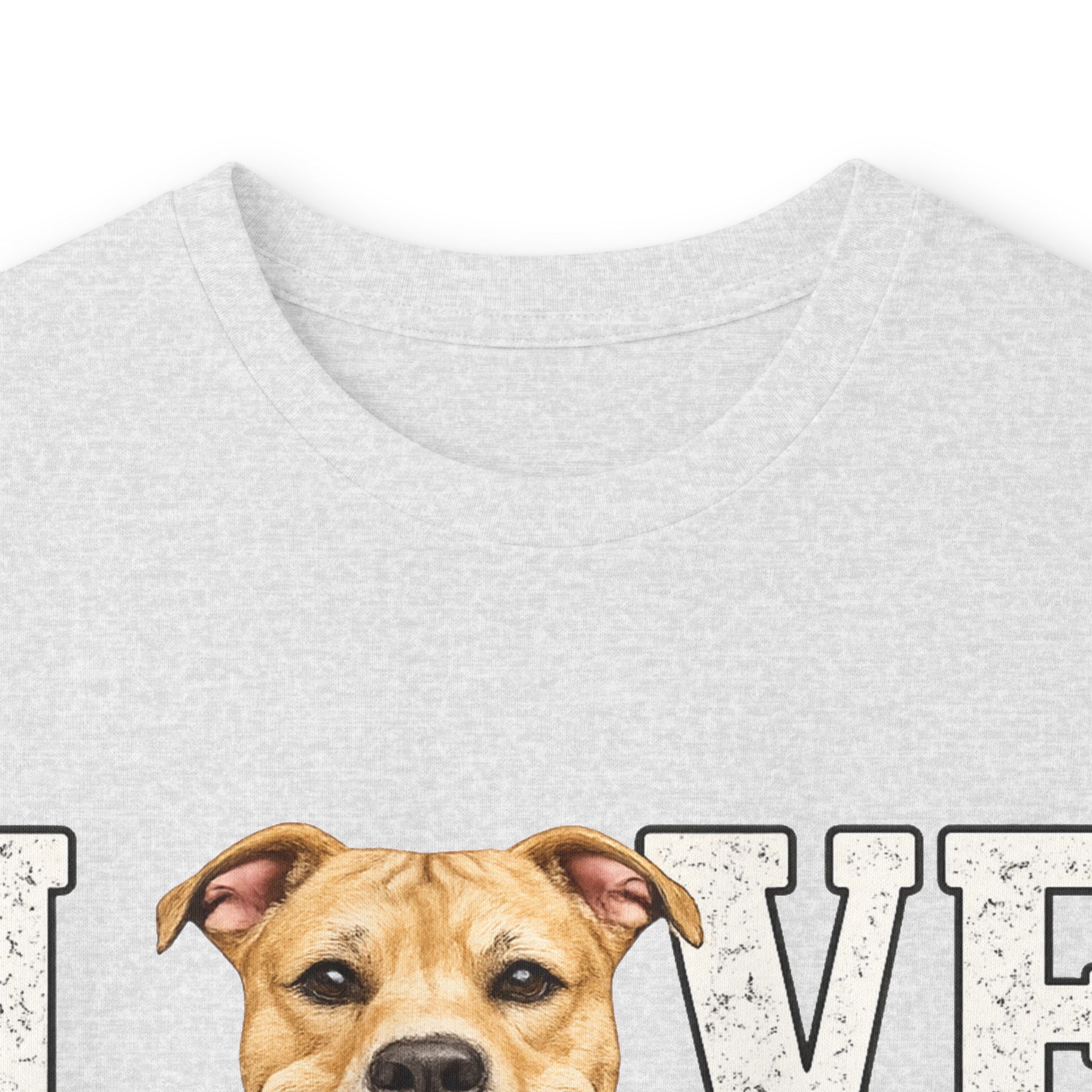 Love Dog Long Sleeve Tee — Cute Pet Portrait "LOVE" Shirt