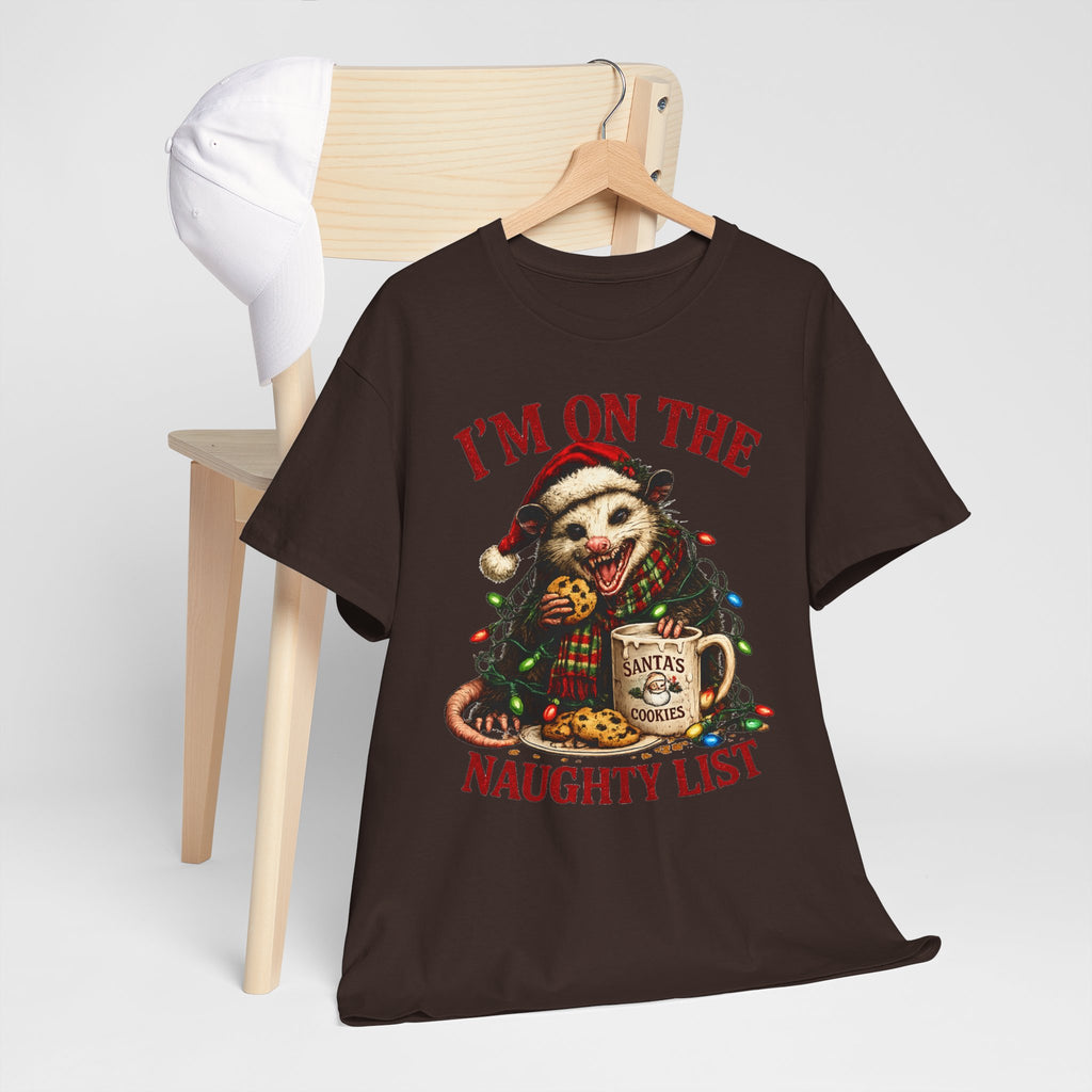 possum 'I'm On The Naughty List' Christmas Tee