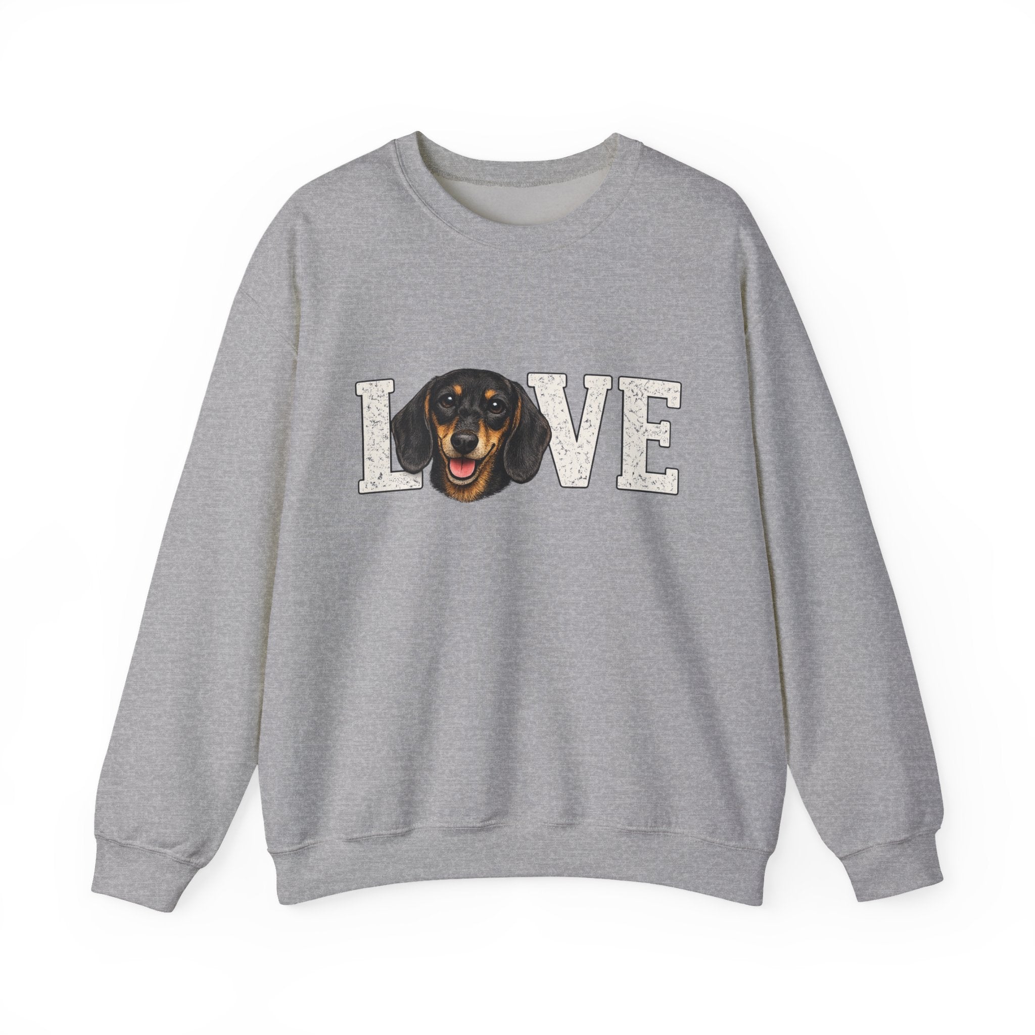 Dachshund Love Crewneck Sweatshirt — Cute Dog Lover Pullover