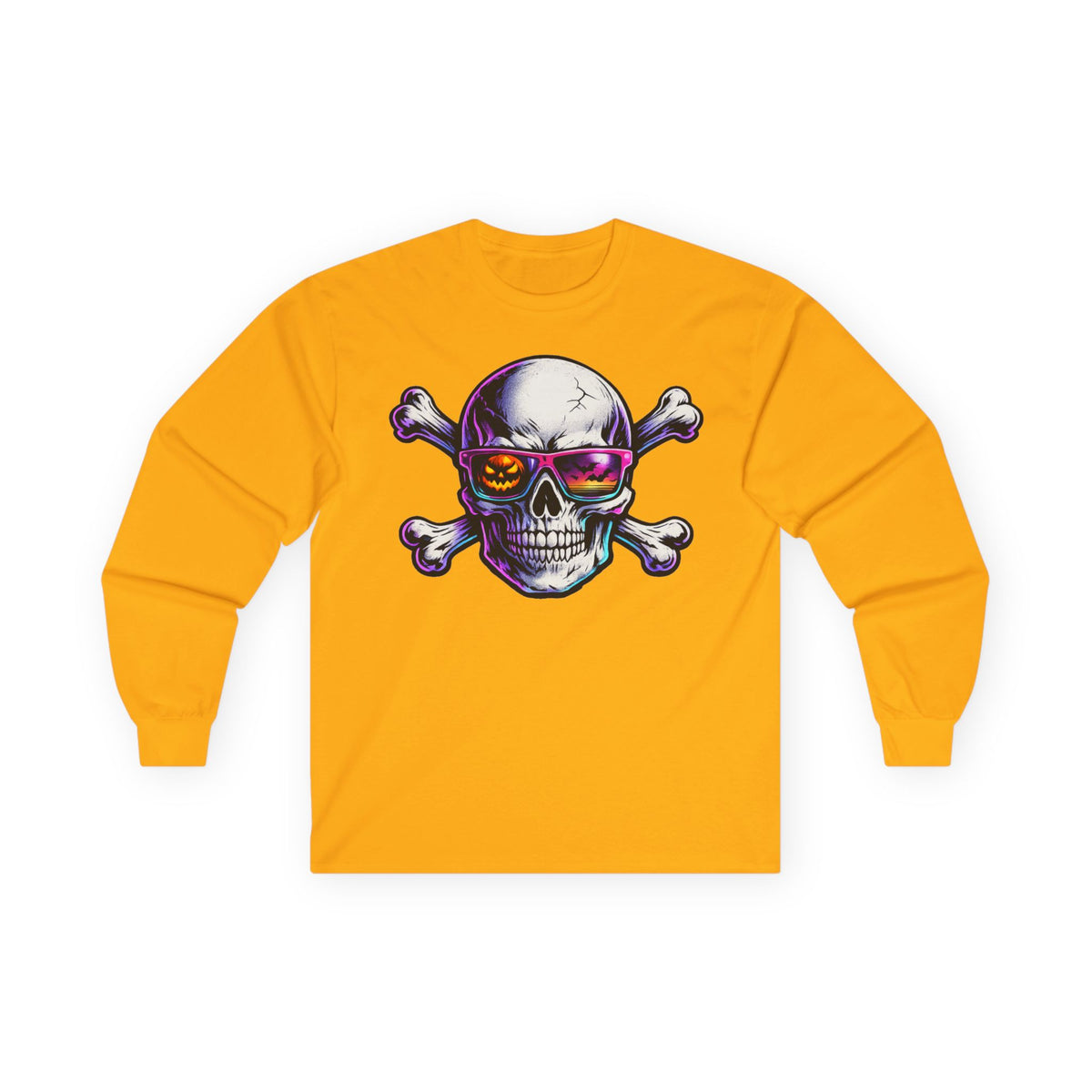 Skull & Crossbones Retro Sunglasses Long Sleeve Tee