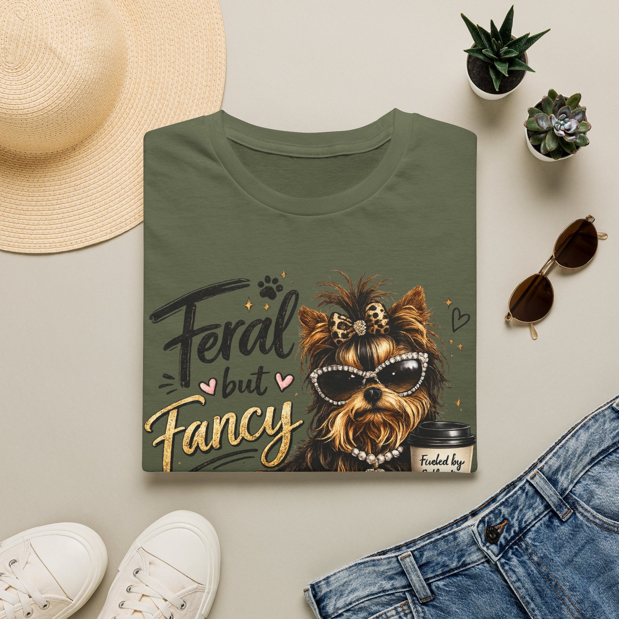 Feral But Fancy Yorkie T‑Shirt