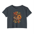 Love & Peace Crop Top — Retro Sunflower Hippie Festival Tee